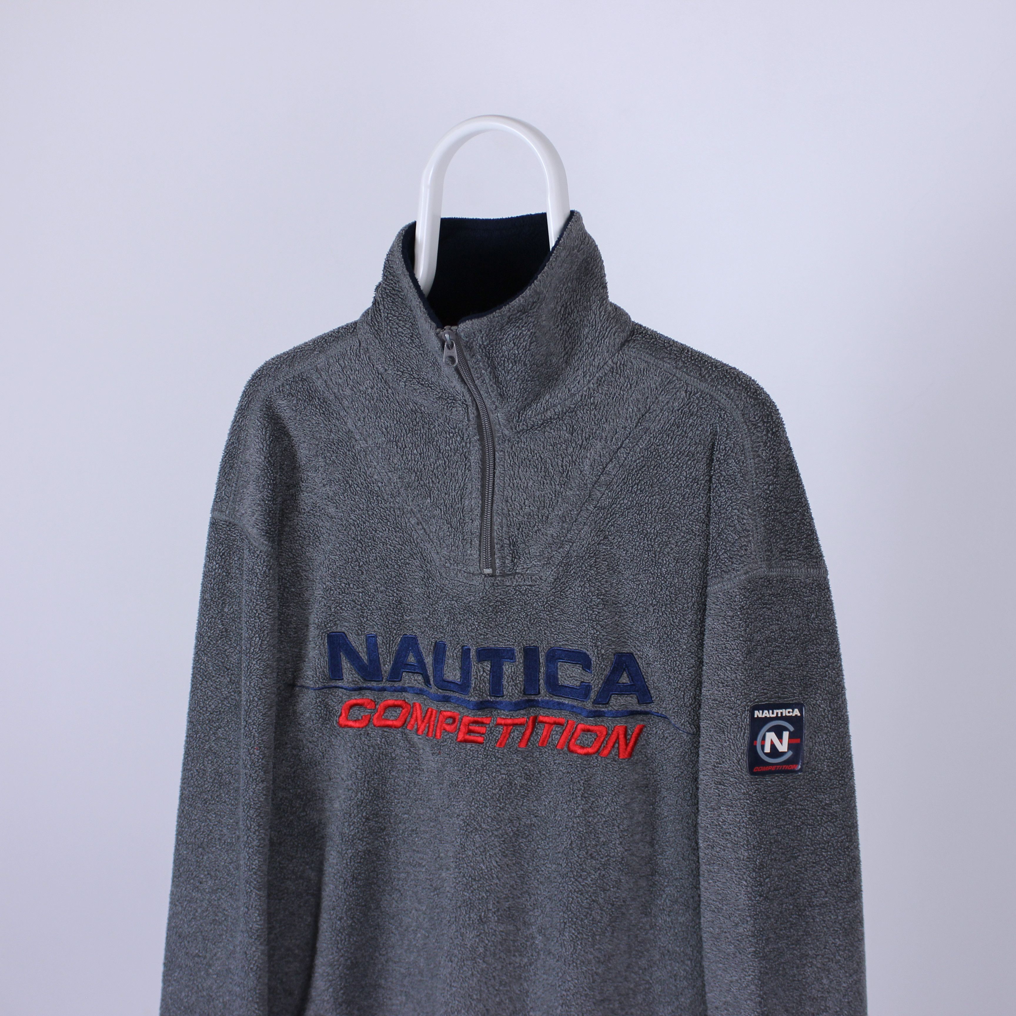 Nautica Nautica fleece pulover jumper men gray S M Made in USA Size US S / EU 44-46 / 1 - 1 Thumbnail