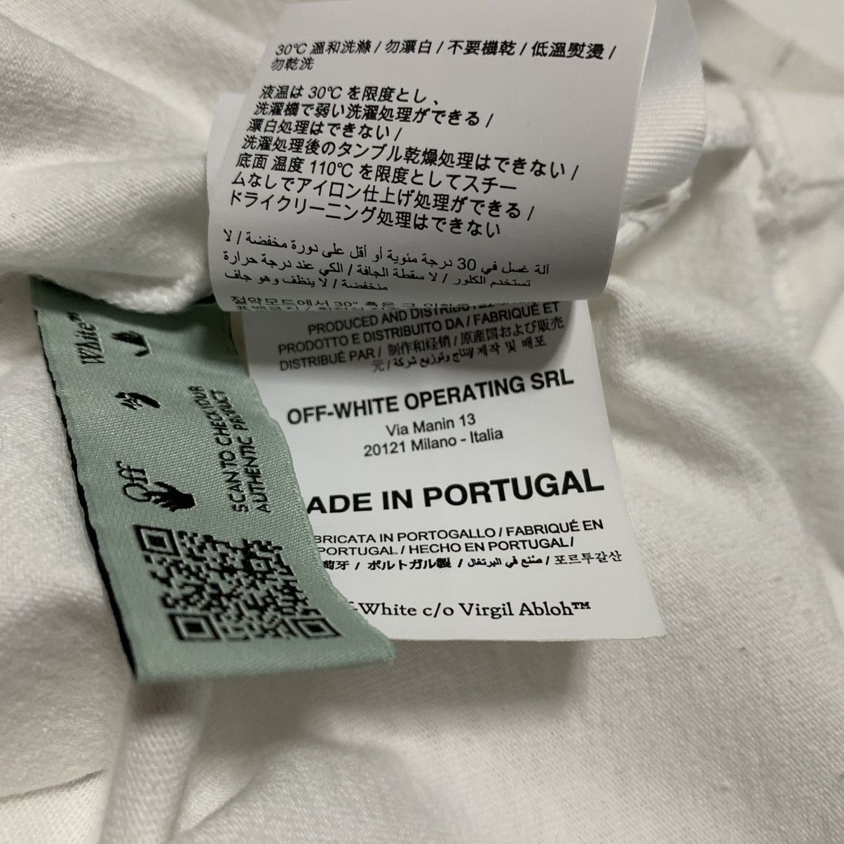Off-White Off White Medium Hand Logo White Tee Virgil Abloh Size US M / EU 48-50 / 2 - 7 Thumbnail