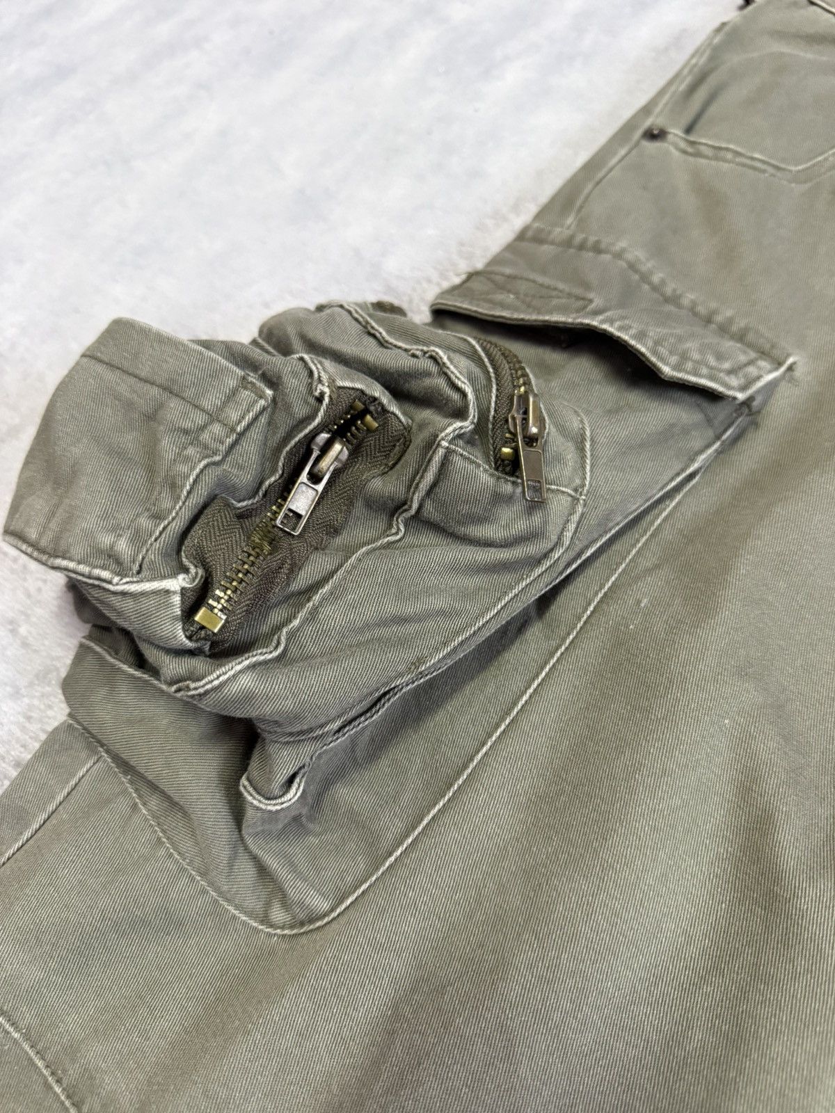 Le Grande Bleu (L.G.B.) 2000s Archive LGB Junya Kapital Style Flared Cargo Pants Size US 32 / EU 48 - 11 Thumbnail