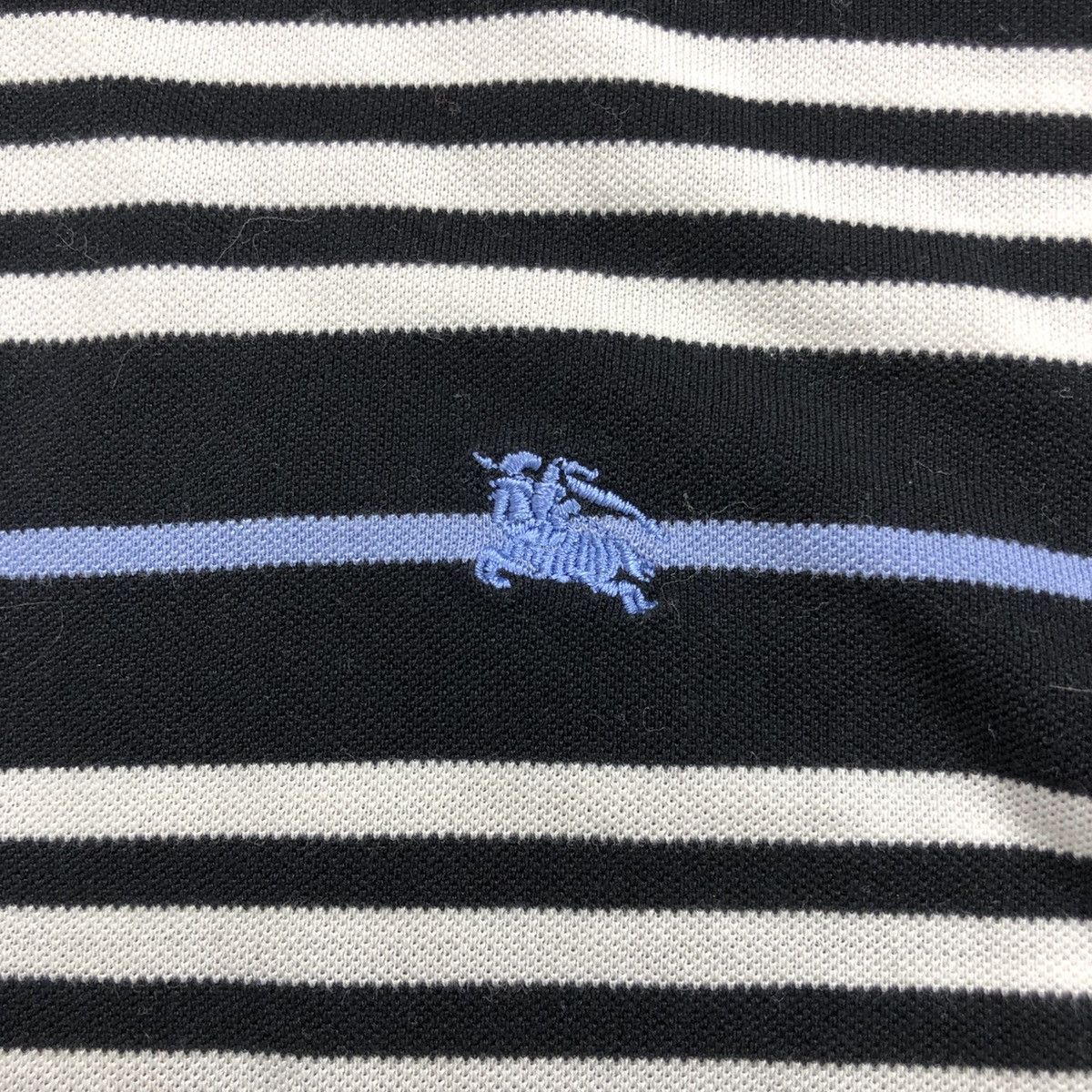 Burberry × Designer × Vintage Vintage Burberry London Black Label Striped Polo Shirt Size US M / EU 48-50 / 2 - 8 Thumbnail