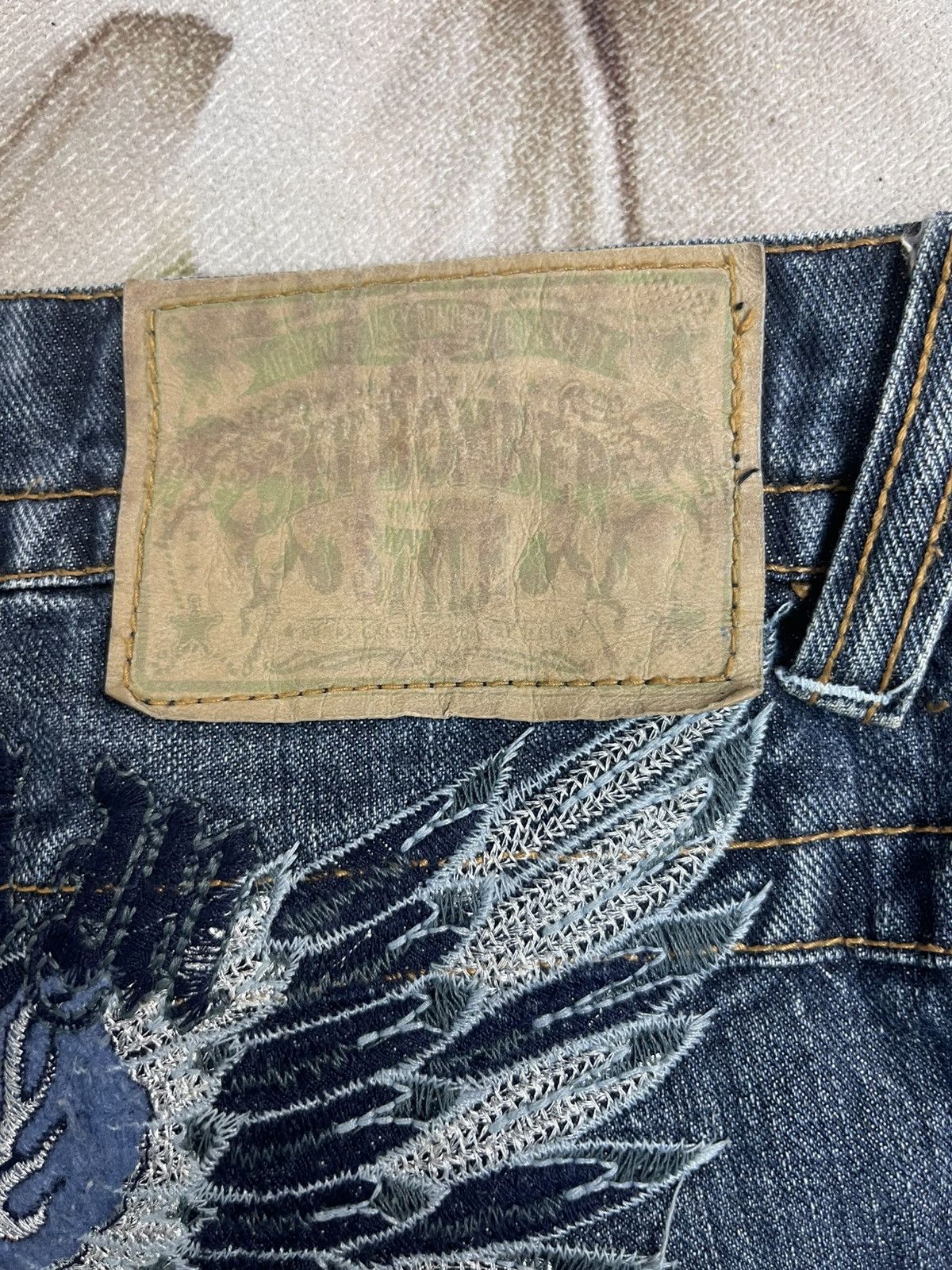 Japanese Brand Sky Bomber Jeans Streetwear Size US 35 - 5 Thumbnail