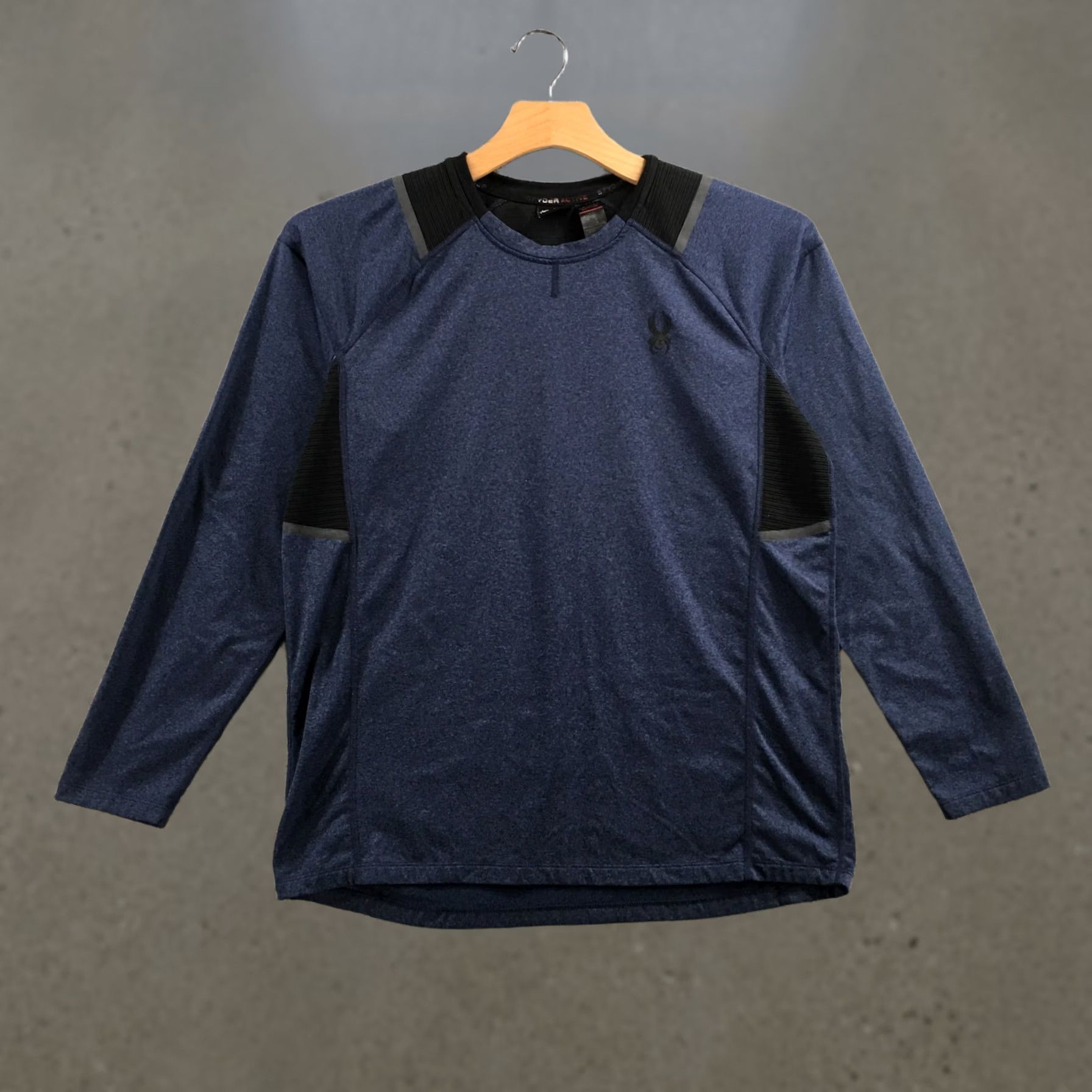 Spyder Spyder Active Sweatshirt Mens Medium Blue Black Crew Neck Long Sleeve Pullover Size US M / EU 48-50 / 2 - 1 Thumbnail