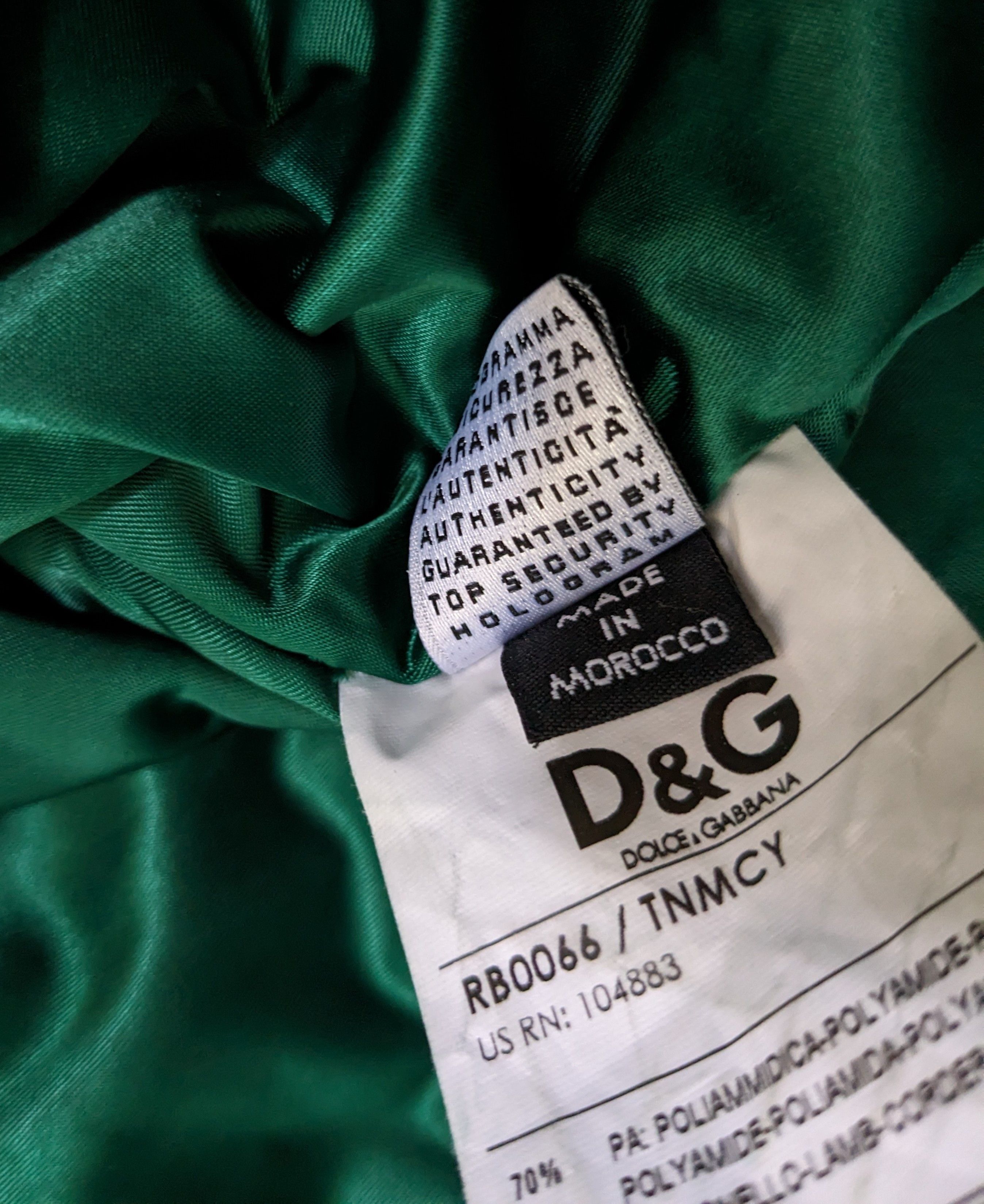 Dolce & Gabbana Dolce & Gabbana Nylon Leather Jacket Hoody Green 52 Zip Up Size US L / EU 52-54 / 3 - 23 Thumbnail