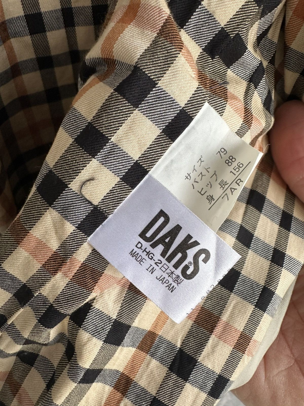 DAKS DAKS London Vintage Beige Trench Coat Japan MadeCheck Lining Size US M / EU 48-50 / 2 - 7 Thumbnail