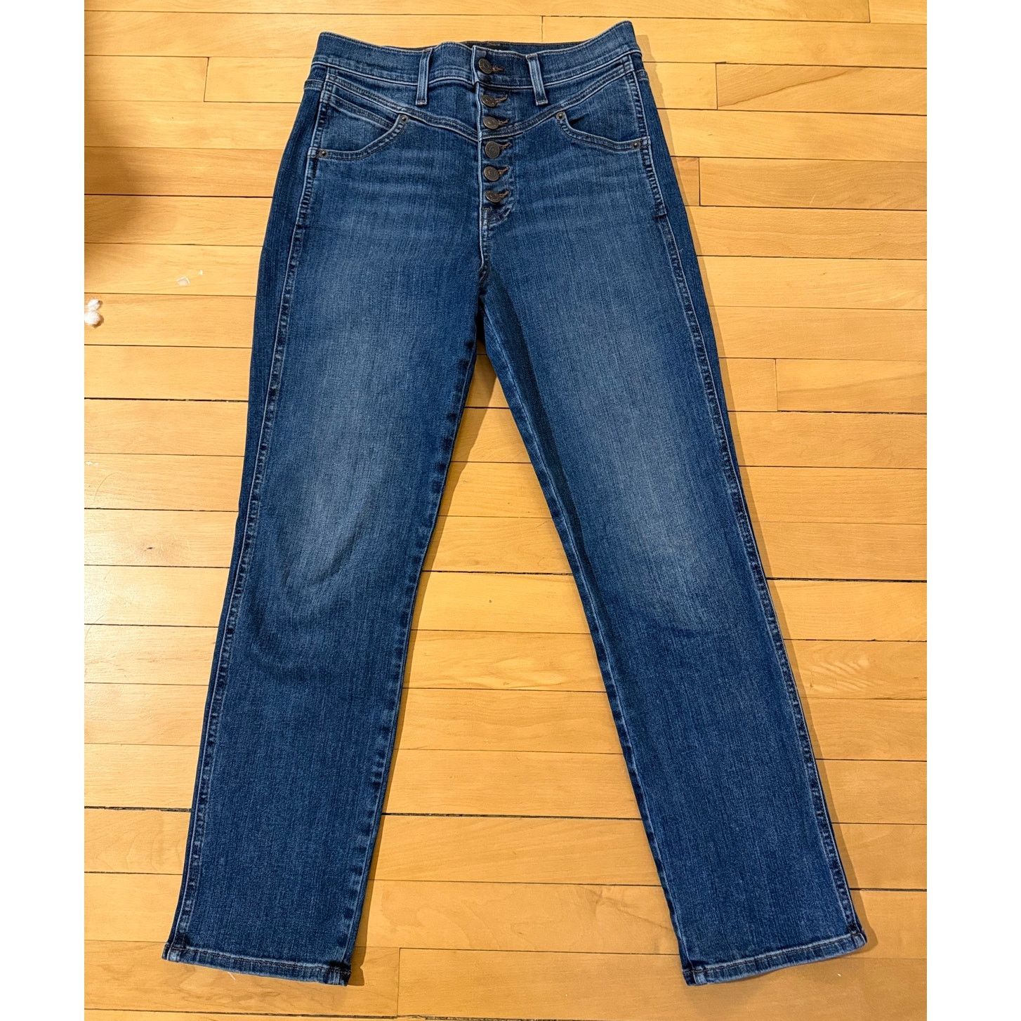Veronica Beard Veronica Beard Ryleigh High Rise Button Up Jeans Size 27 Size 27" / US 4 / IT 40 - 7 Thumbnail