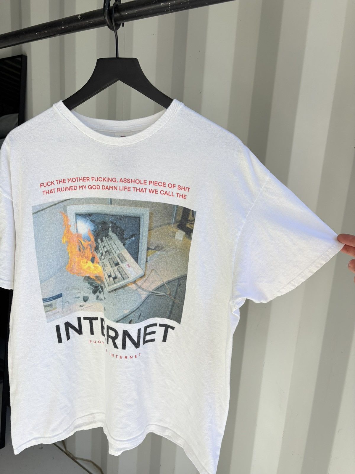 Vintage Vintage Fuck The Internet Shirt Faded Grunge Band Distressed Size US XL / EU 56 / 4 - 2 Thumbnail