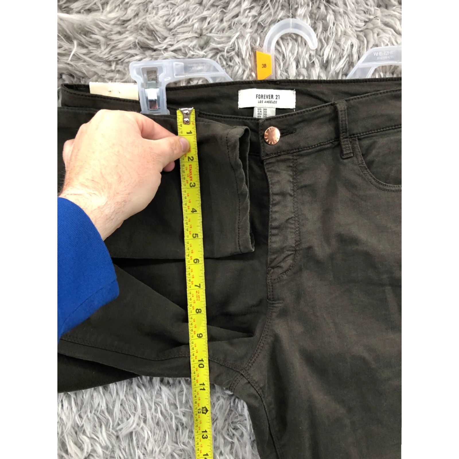 Forever 21 FOREVER 21 Jeans Skinny Dark Green Denim 30 Womens Mid Rise 5-Pocket Regular Inseam 29in Cotton Denim Size 30" / US 8 / IT 44 - 4 Thumbnail