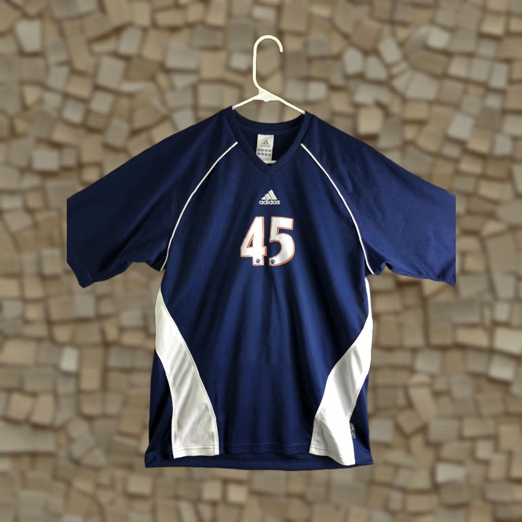 Adidas Adidas Avantis Jersey Mens Size Small Blue Short Sleeve #45 Soccer Jersey Climalite Mens Blues Size US S / EU 44-46 / 1 - 1 Thumbnail