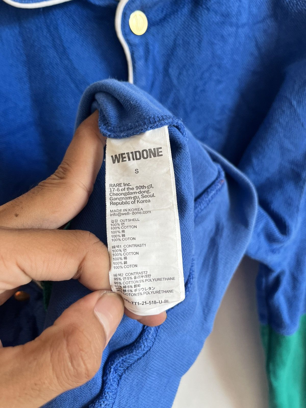 WE11DONE Welldone Gold Button Cotton Sweat Overjacket Size S / US 4 / IT 40 - 10 Thumbnail