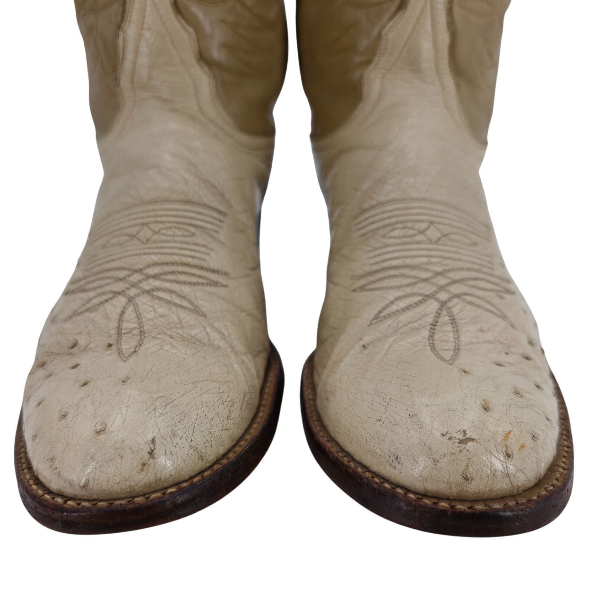 Tony Lama Tony Lama Exotic Ostrich Men Size 9.5D Cream Beige Leather Size US 9.5 / EU 42-43 - 2 Thumbnail