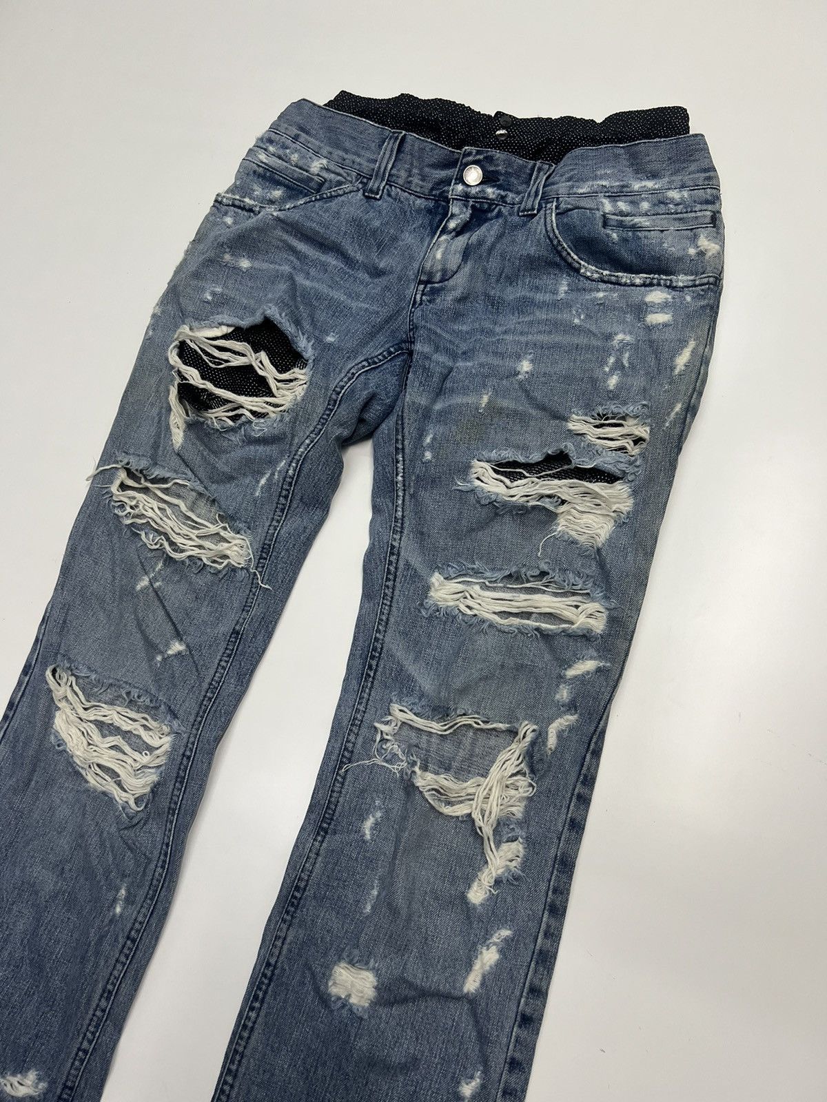 Dolce & Gabbana Insane🔥Dolce & Gabbana Distress Design Denim Size 34 Size US 34 / EU 50 - 5 Thumbnail