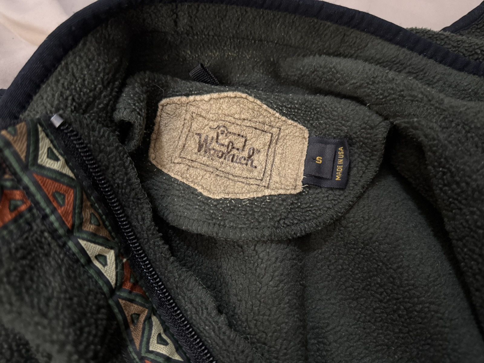 Woolrich Woolen Mills Vintage 90s Woolrich Aztec Navajo Half-Zip Fleece Jacket Size US S / EU 44-46 / 1 - 4 Thumbnail