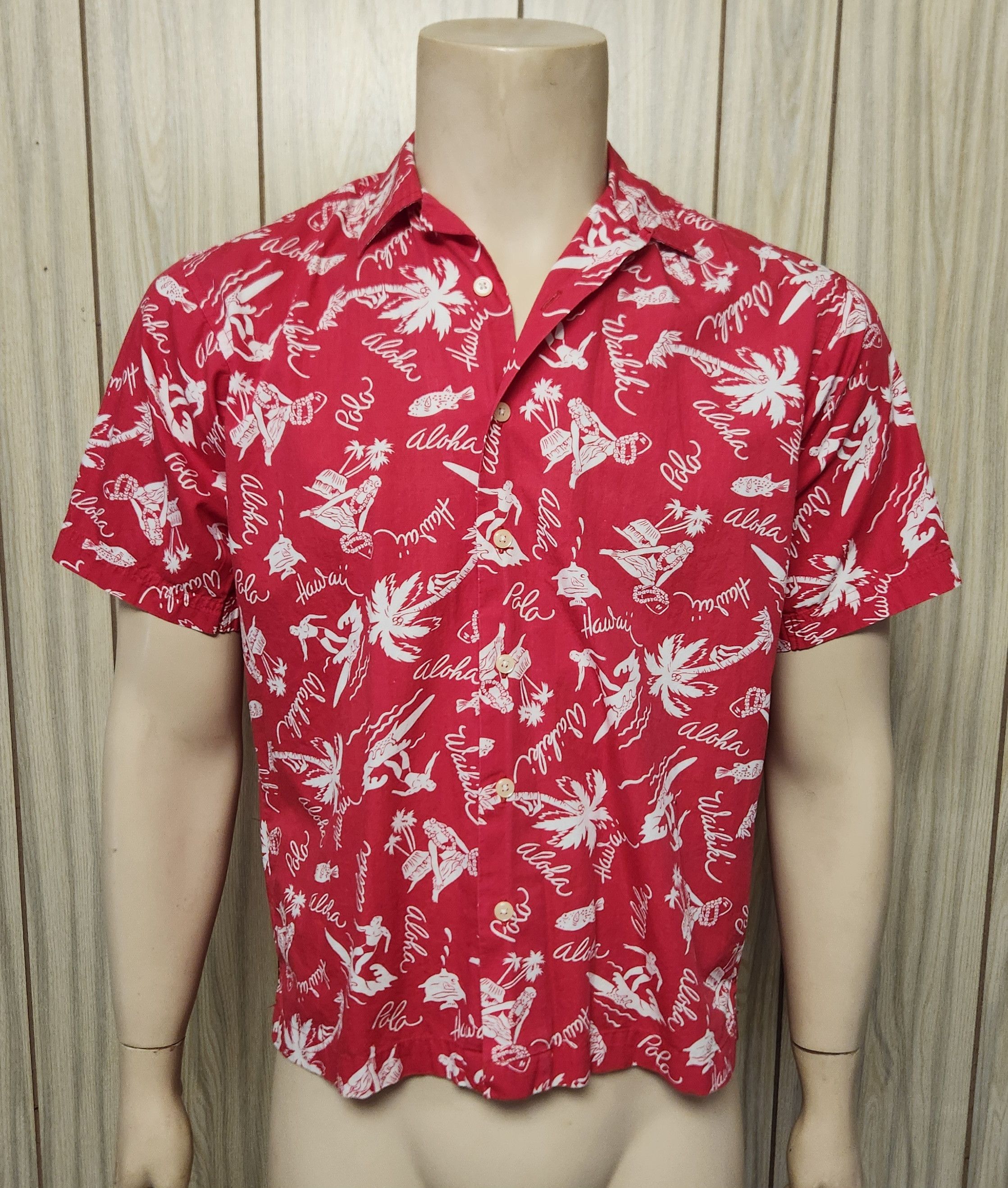 Polo Ralph Lauren Polo red Hawaiian shirt S men's cotton Ralph Lauren Size US S / EU 44-46 / 1 - 1 Thumbnail