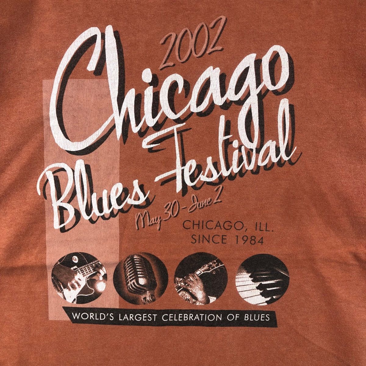 Band Tees × Vintage Vintage Chicago Blues Festival Tee Shirt Band Tees Size US M / EU 48-50 / 2 - 3 Thumbnail