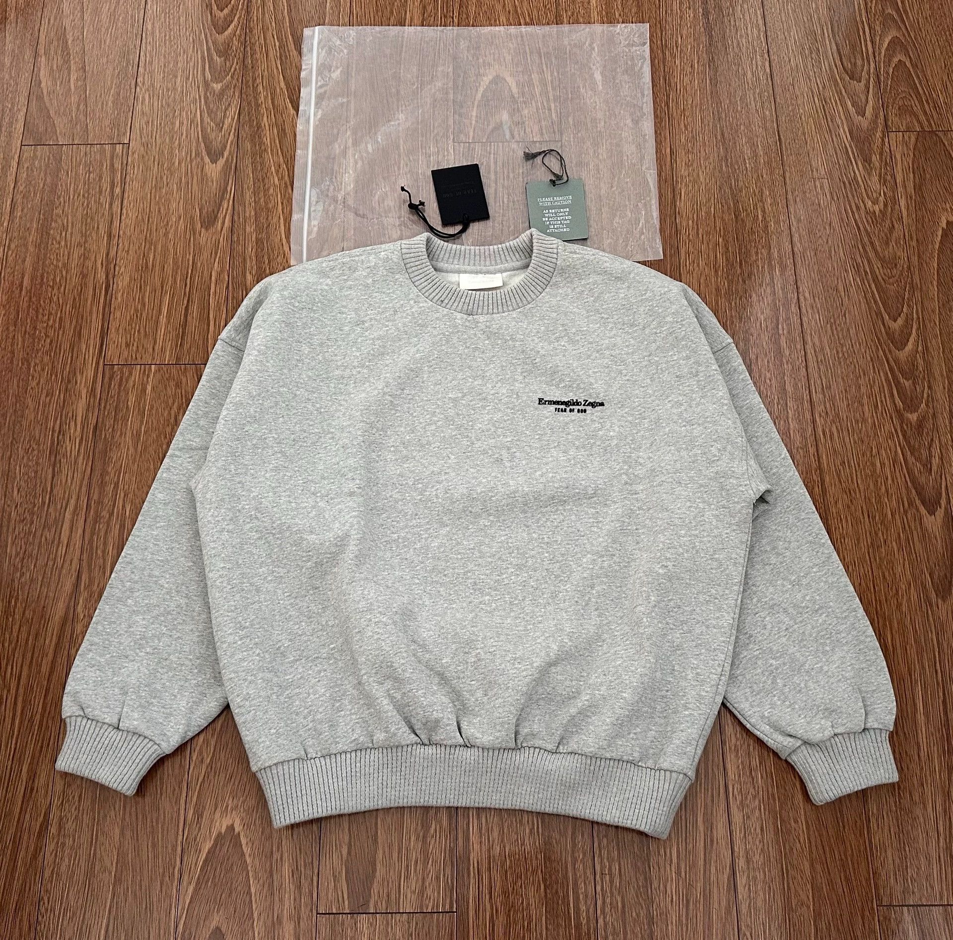 Ermenegildo Zegna Zegna x FOG China Excl Oversize Crew Sweat Gray S Size US S / EU 44-46 / 1 - 1 Thumbnail