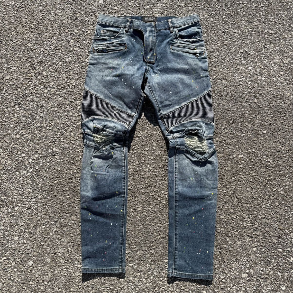 Other Get me Fly Slim Fit Painted Jeans Amiri Style Size US 32 / EU 48 - 1 Thumbnail