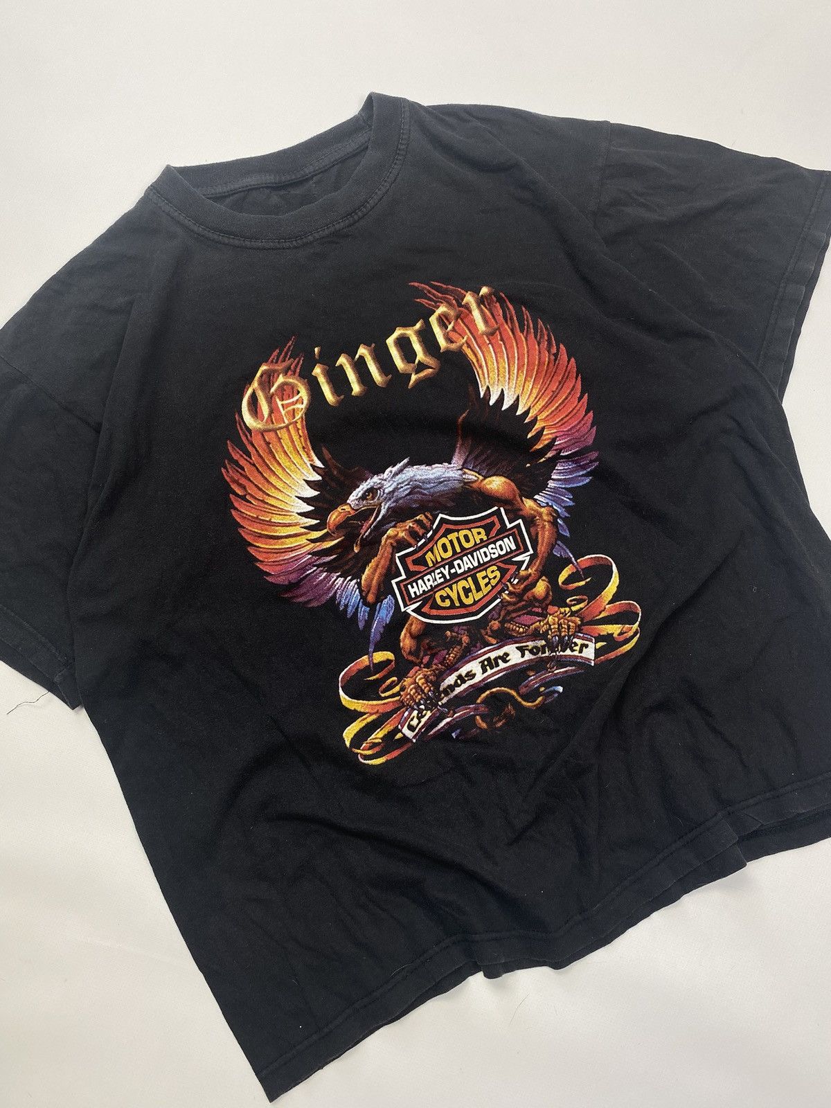 Harley Davidson 1990s Vintage Harley Davidson T Shirt Size US L / EU 52-54 / 3 - 2 Thumbnail