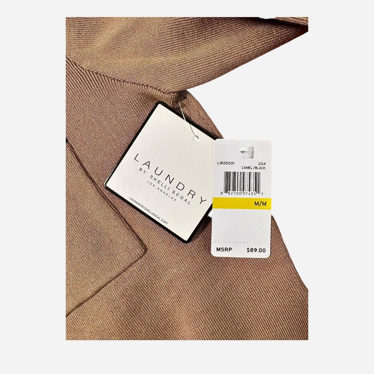 Laundry by Shelli Segal Laundry by Shelli Segal Camel Black Crew Neck Cardigan Sz M Size M / US 6-8 / IT 42-44 - 11 Thumbnail