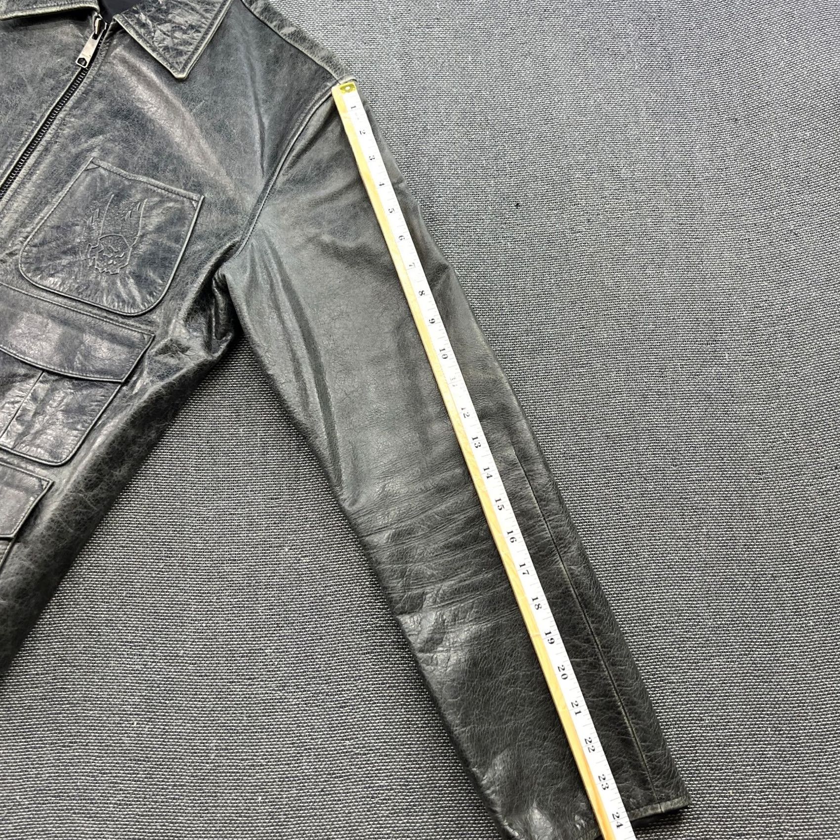 Levi's Levi's Mens Jacket Black Biker Motorcycle Leather Medium Skull Sample Size US M / EU 48-50 / 2 - 4 Thumbnail