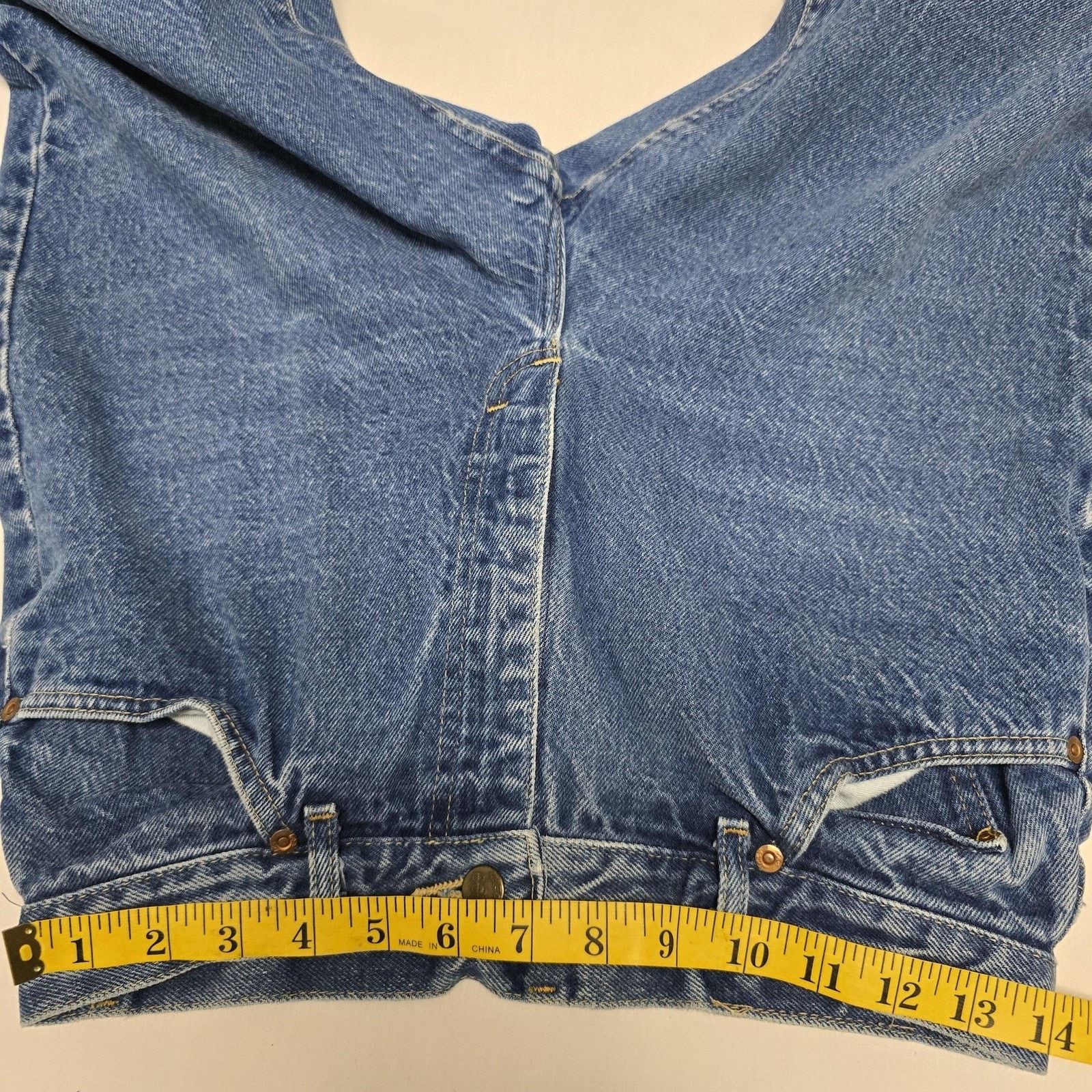 Lee Vintage Lee Jeans Womens 13 M Blue Denim Straight Leg 90s Size 34" / US 12 / IT 48 - 9 Thumbnail
