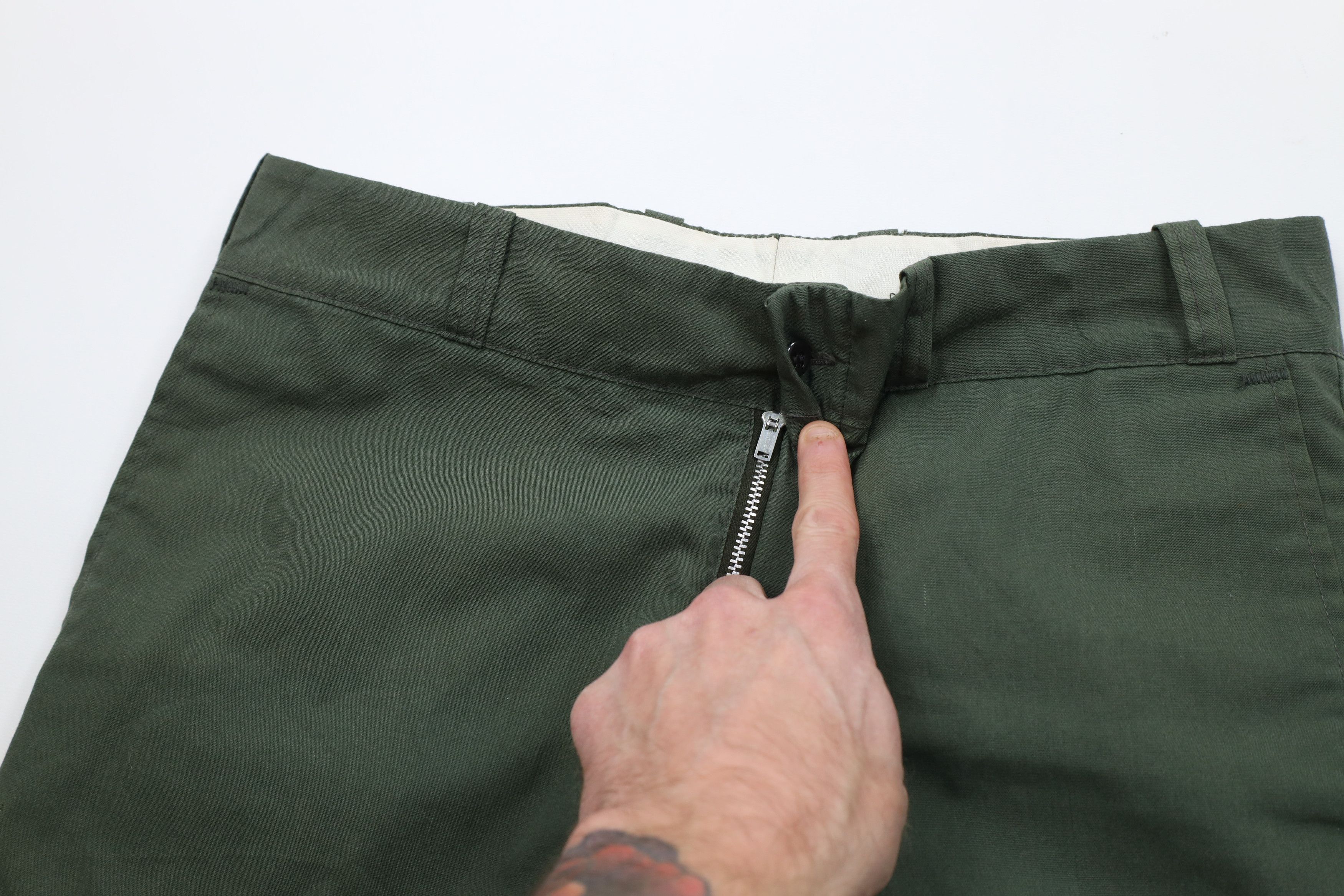 Vintage Vintage 60s Streetwear Wide Leg Chino Pants Green USA Size US 34 / EU 50 - 8 Thumbnail