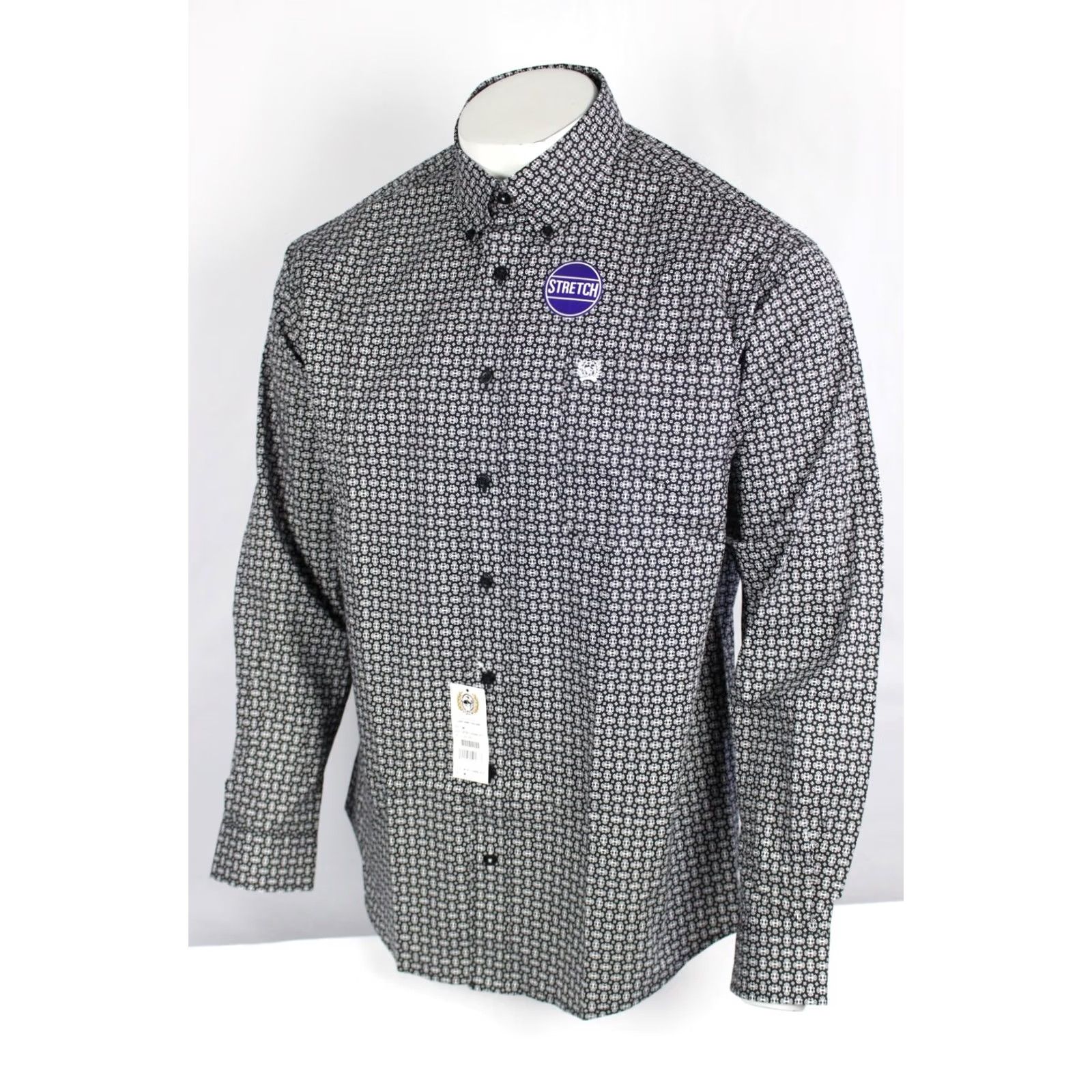 Vintage Cinch Men's Geo Print Classic Button Long Sleeve Western Shirt Stretch M Medium Size US M / EU 48-50 / 2 - 5 Thumbnail
