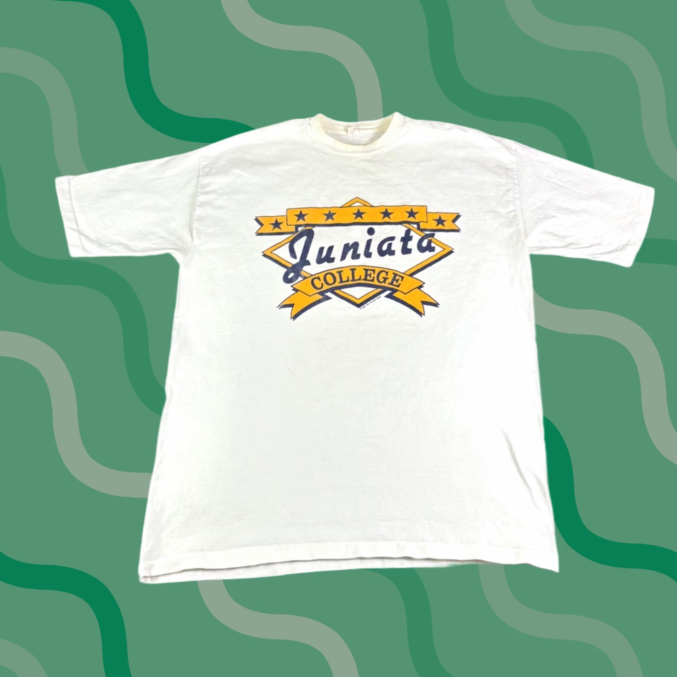 Vintage VINTAGE 1988 The College House T Shirt XL White Short Sleeve Graphic Tee Mens Size US XL / EU 56 / 4 - 1 Thumbnail