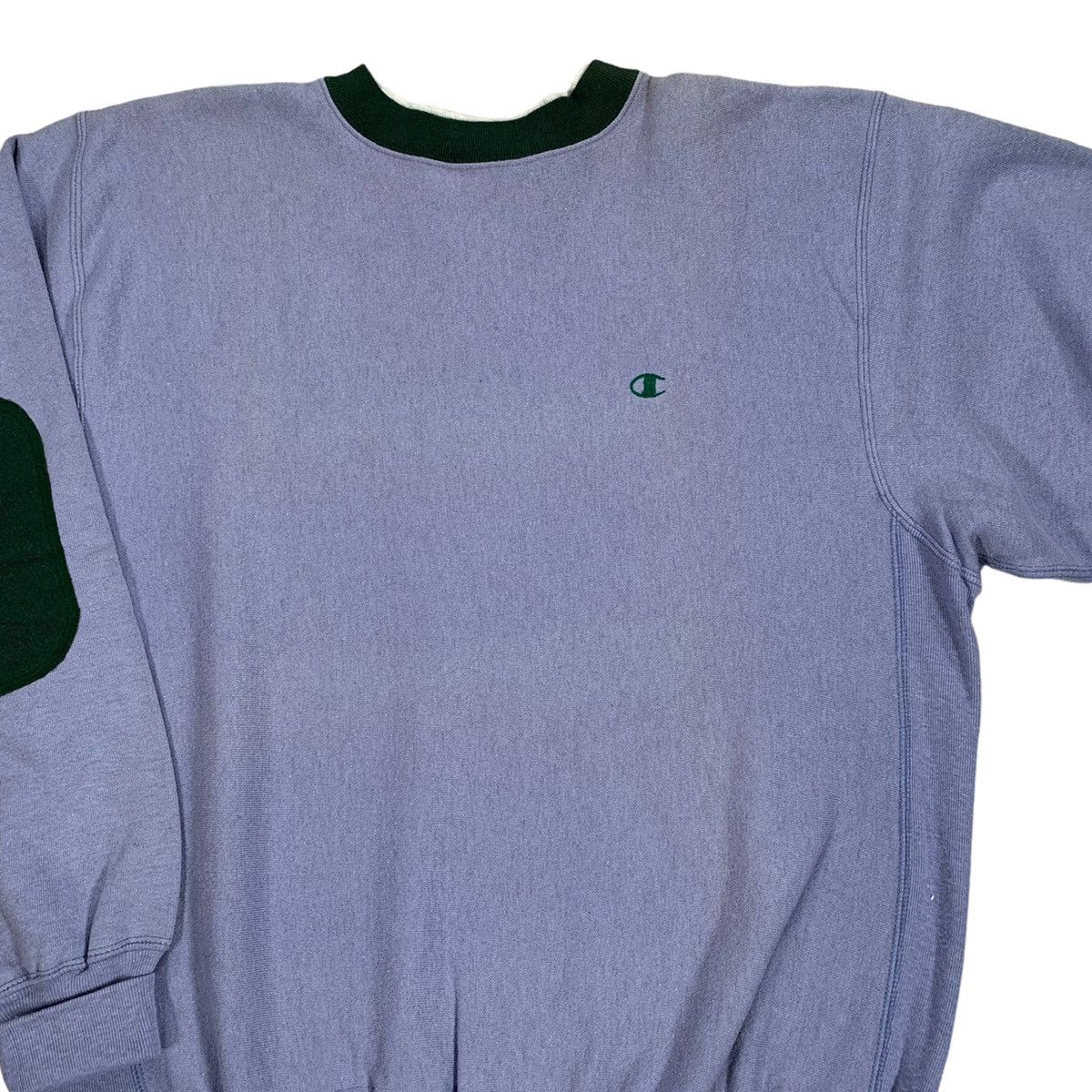 Champion Vintage 90s Champion Reverse Weave Elbow Patch Sweatshirt Size US XL / EU 56 / 4 - 2 Thumbnail
