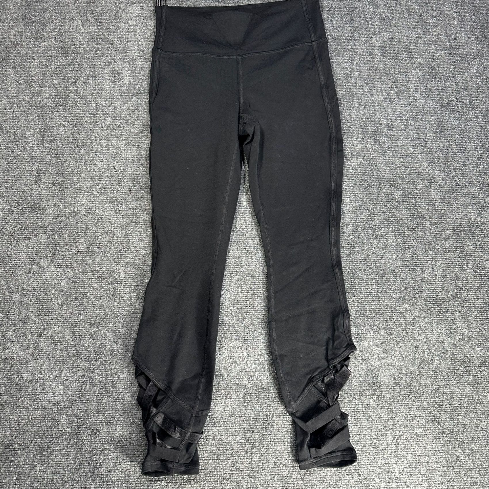 Athleta Athleta Pants Womens Small Black Compression Pants Ankle Cut Outs Size 42" / US 20 - 2 Thumbnail