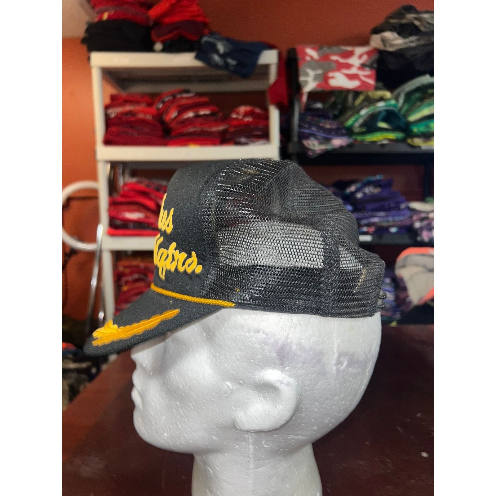 Vintage Vintage Black Trucker Hat Scrambled Eggs EJ Tines HQ VTG OS Size ONE SIZE - 4 Thumbnail