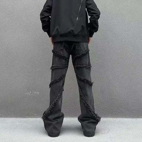 VIBE Vintage Heavy Duty Washed Raw Edge Jeans Size US 32 / EU 48 - 2 Thumbnail