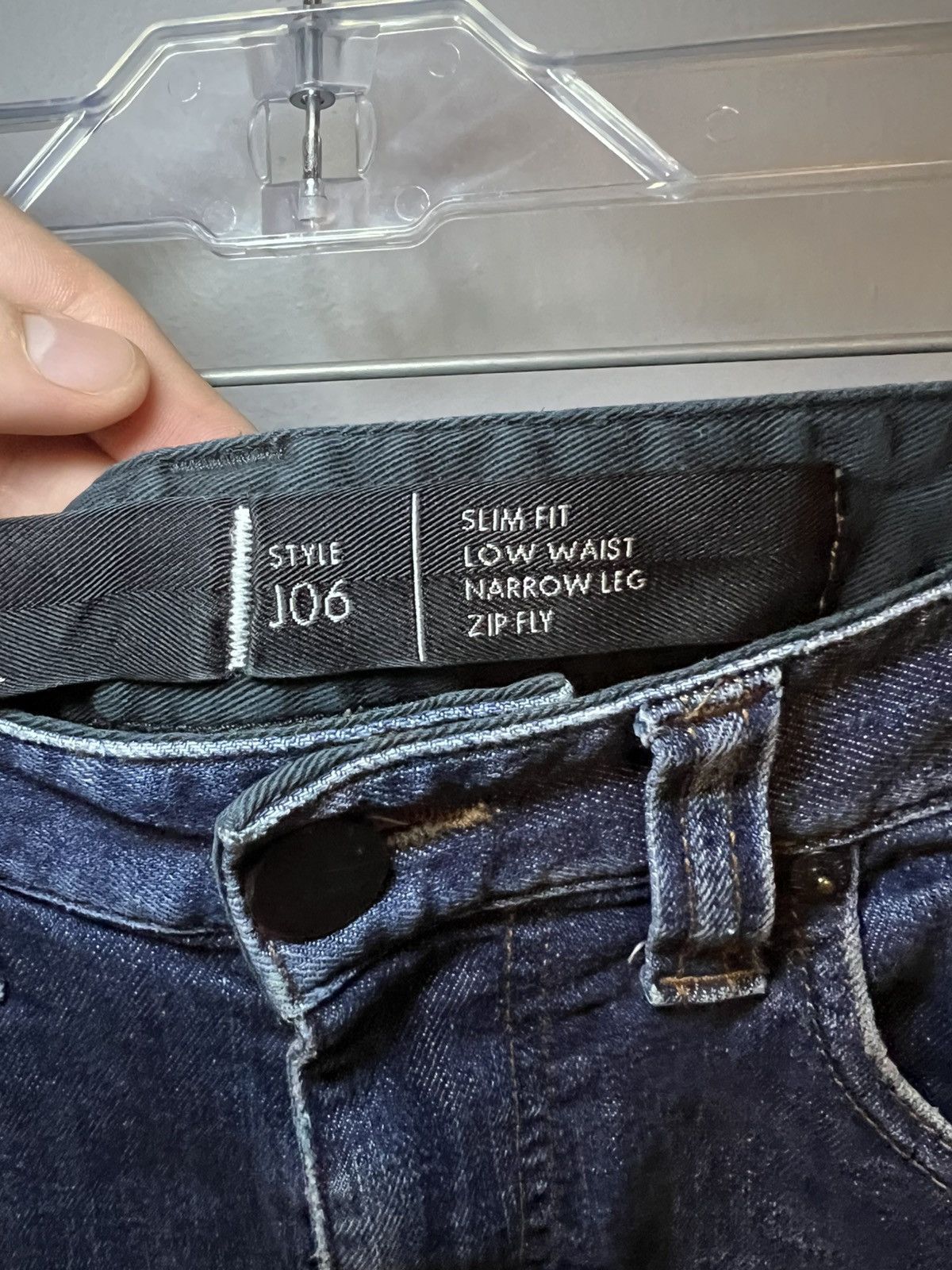 Armani Collezioni Vintage Armani Collezioni J06 slim fit low waist blue jeans Size US 33 - 3 Thumbnail