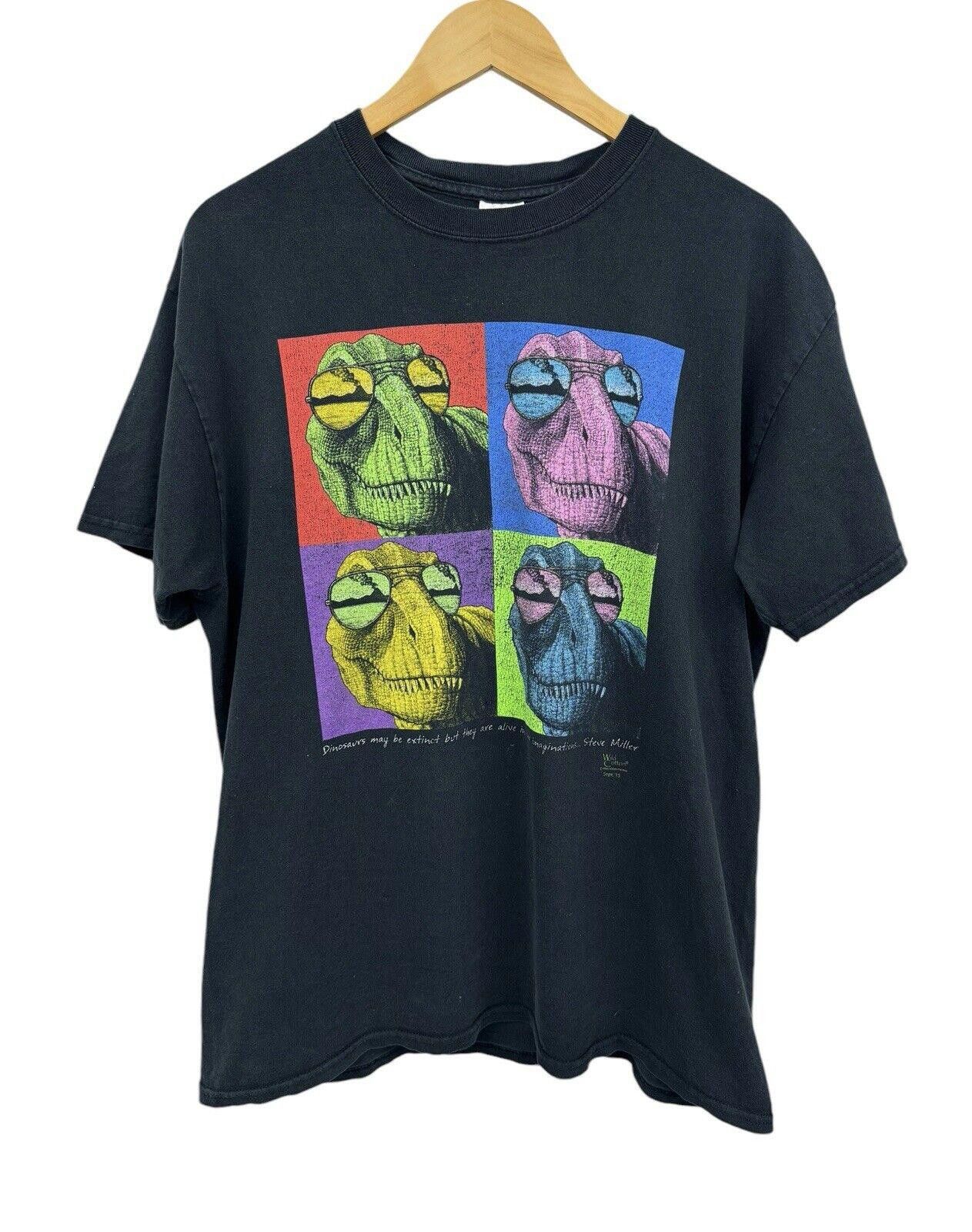 Designer VTG Steve Miller Warhol Style Dinosaur Band Art T Shirt L Size US L / EU 52-54 / 3 - 1 Thumbnail