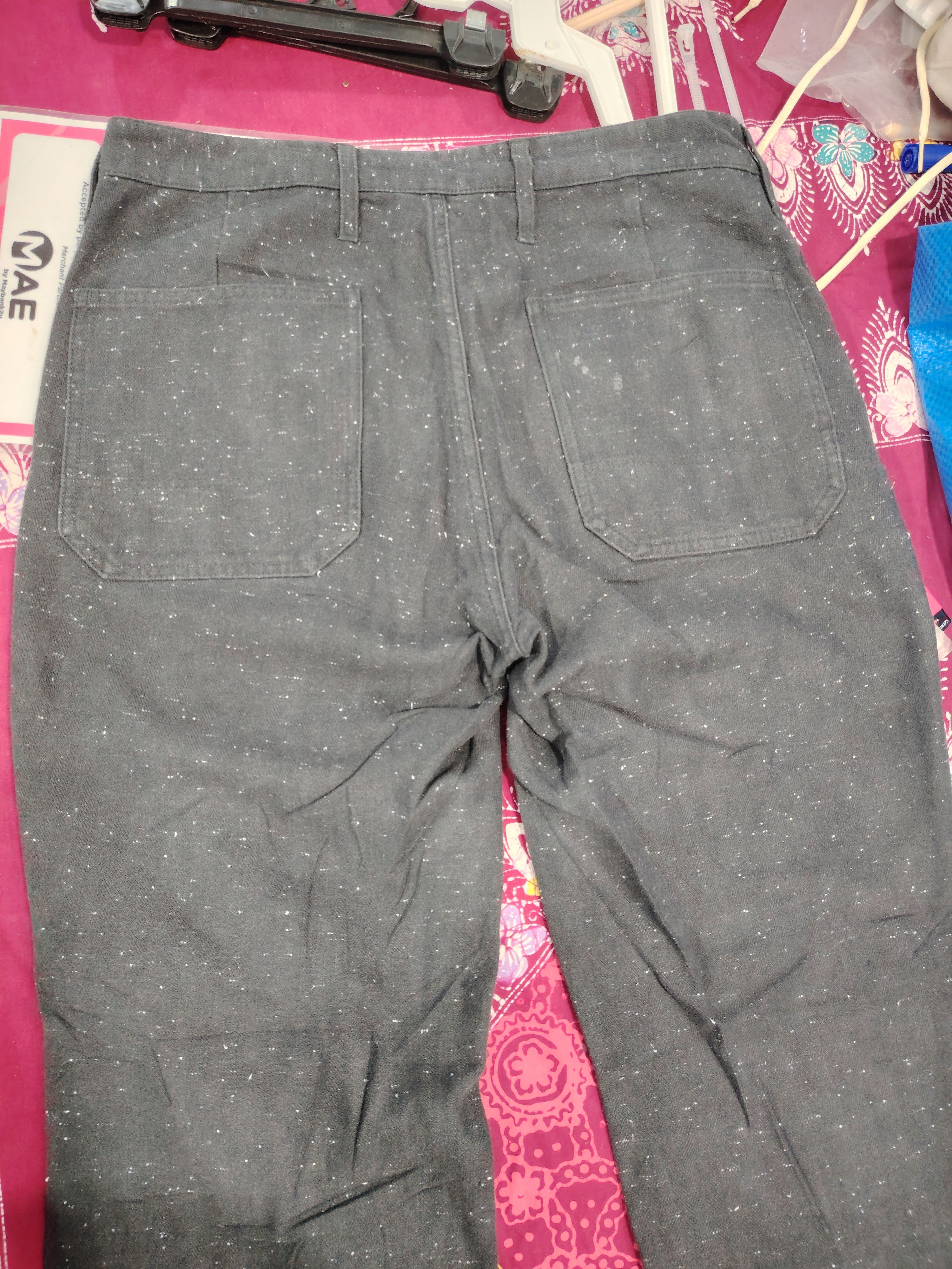 Global Work × Vintage SNOW WASH GLOBAL WORK BAKER PANTS Size US 33 - 7 Thumbnail