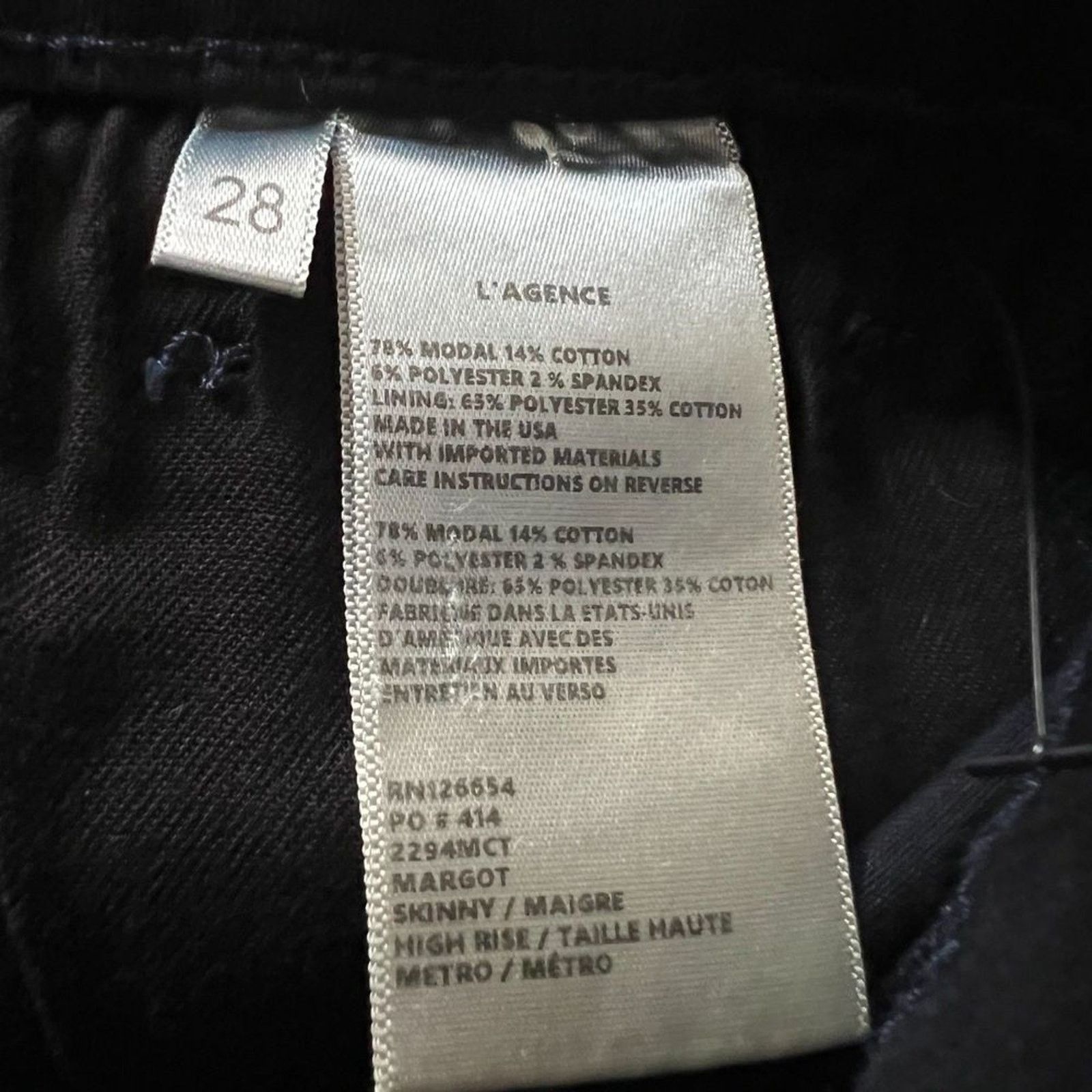 L'AGENCE L'AGENCE Blue High-Rise Skinny Leg Jeans, US28 Size 28" / US 6 / IT 42 - 5 Thumbnail