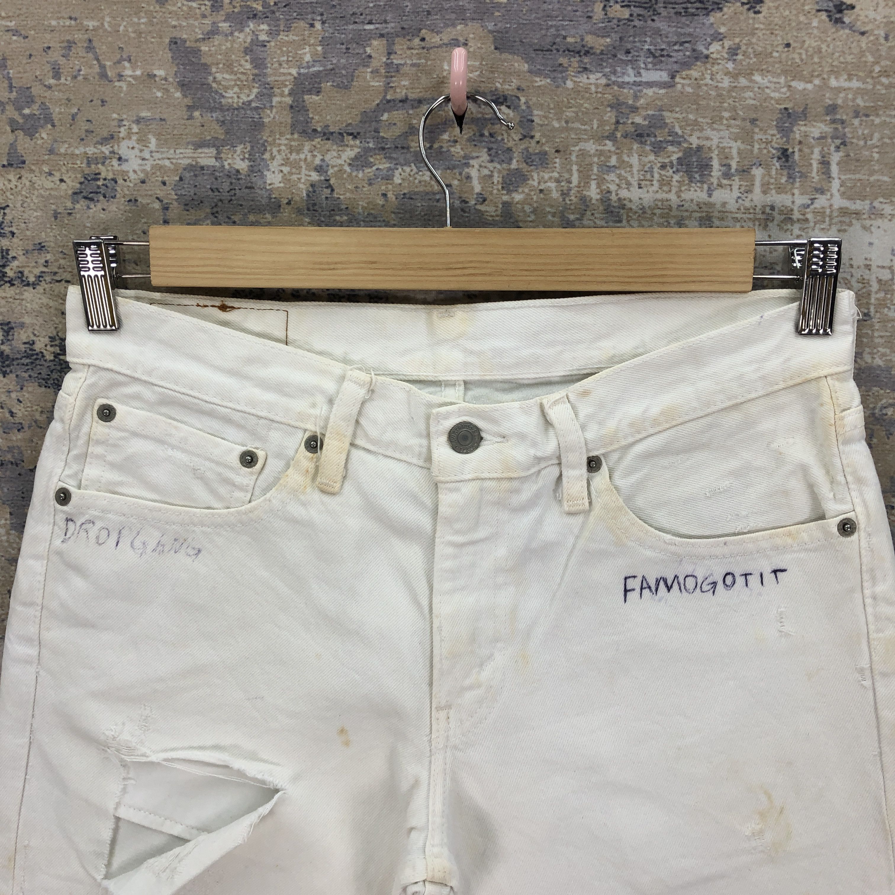 Levi's × Vintage Vintage Y2K Levis 511 Ripped Jeans Levi's Stove Pipe Denim Size US 30 / EU 46 - 5 Thumbnail