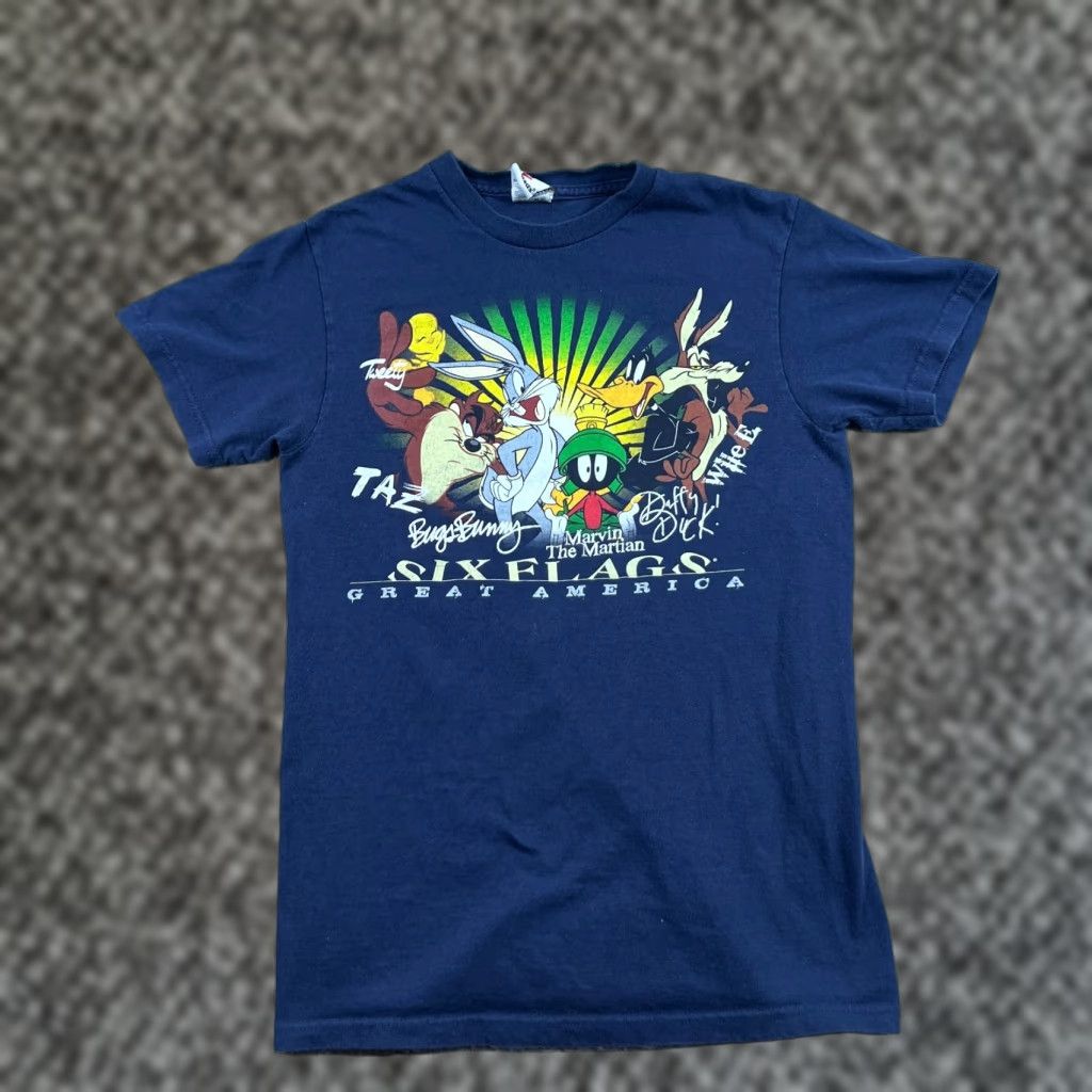 Vintage VINTAGE Looney Tunes Cartoon T-Shirt Mens Sz Small Blue Short Sleeve Crew Neck Size US S / EU 44-46 / 1 - 1 Thumbnail