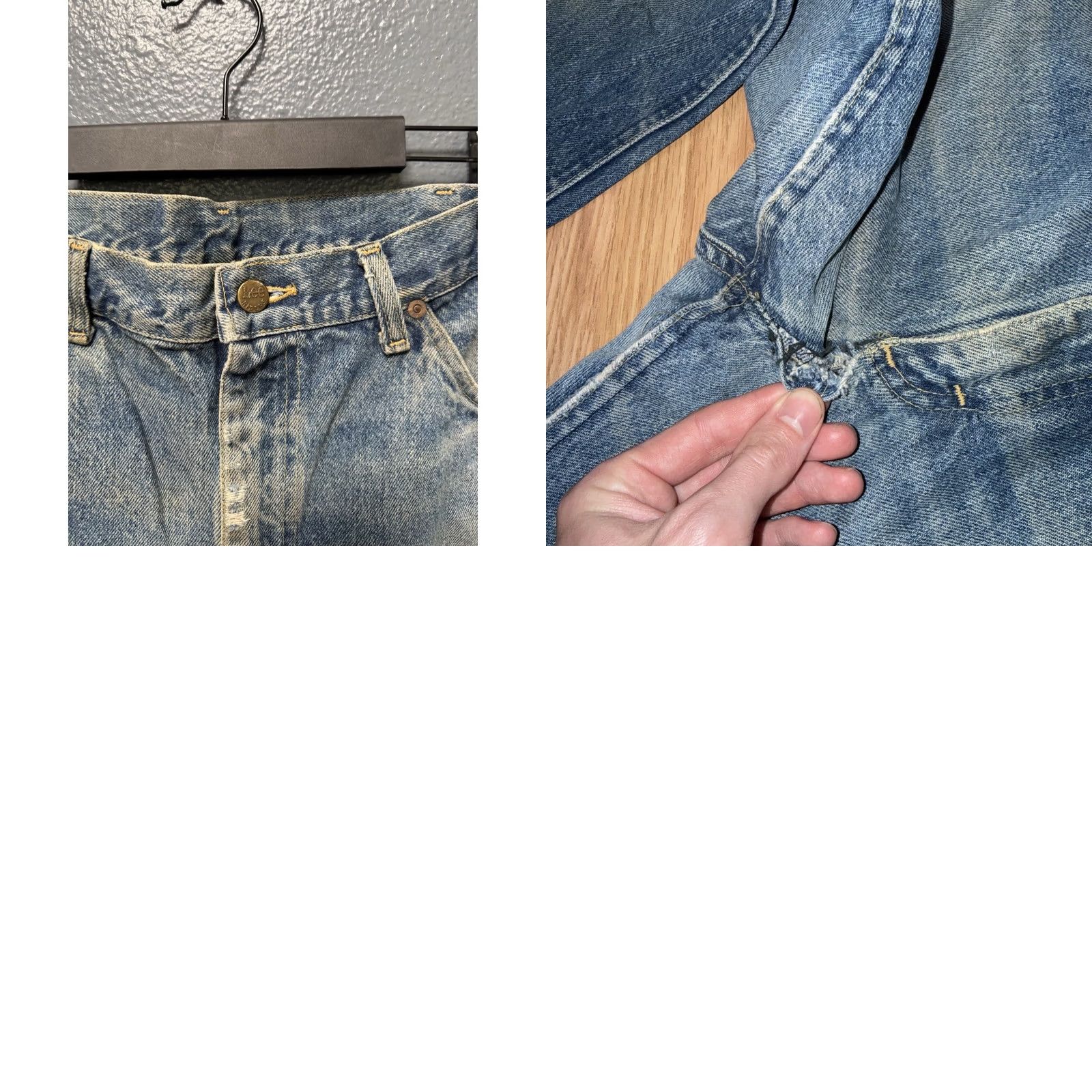 Lee VINTAGE Lee Riders Blue Denim Jeans Shirt? Size US 40 / EU 56 - 8 Thumbnail