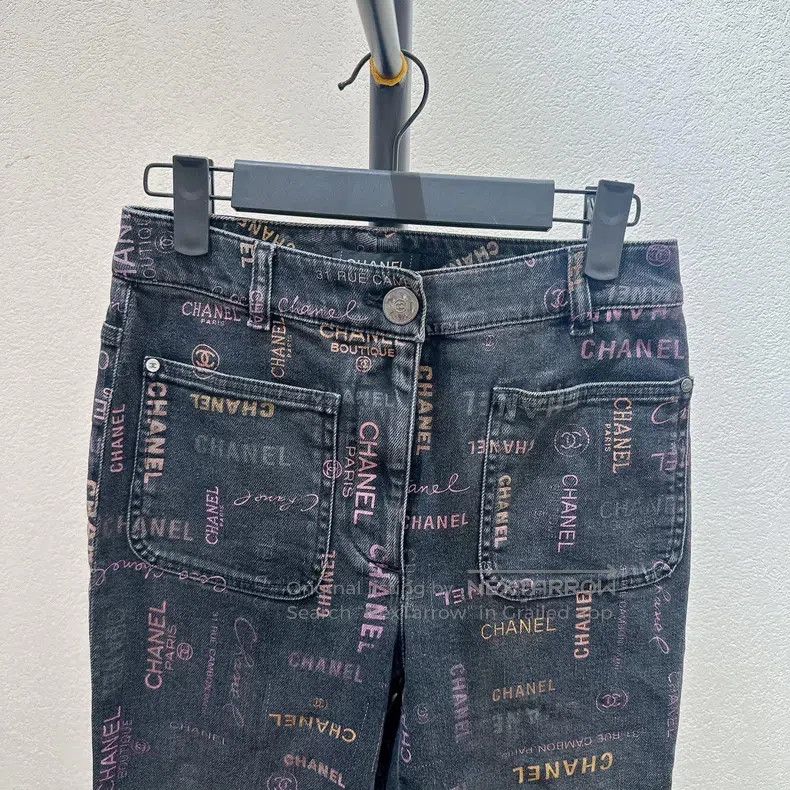 Chanel Chanel Denim graffiti trousers Size 24" / US 00 / IT 34 - 6 Thumbnail