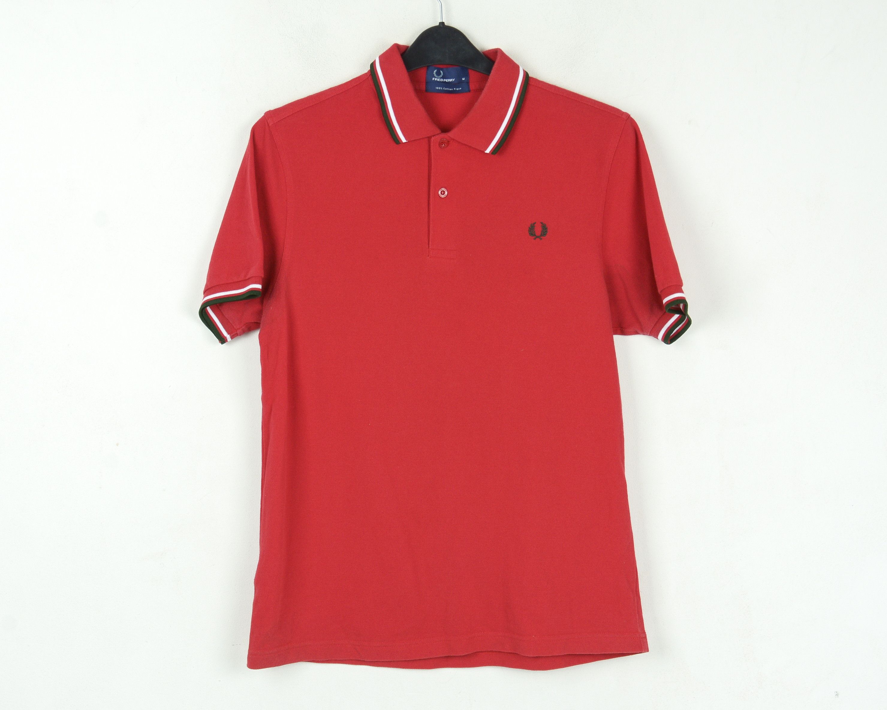 Fred Perry Mens M Polo Short Sleeved Shirt Rugby Casual Red Cotton Top Size US M / EU 48-50 / 2 - 1 Thumbnail