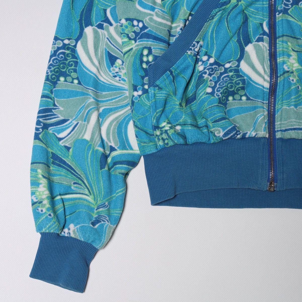 Dolce & Gabbana Dolce Gabbana Printed Flowers Floral Light Blue Zip Hoodie Size XS / US 0-2 / IT 36-38 - 5 Thumbnail