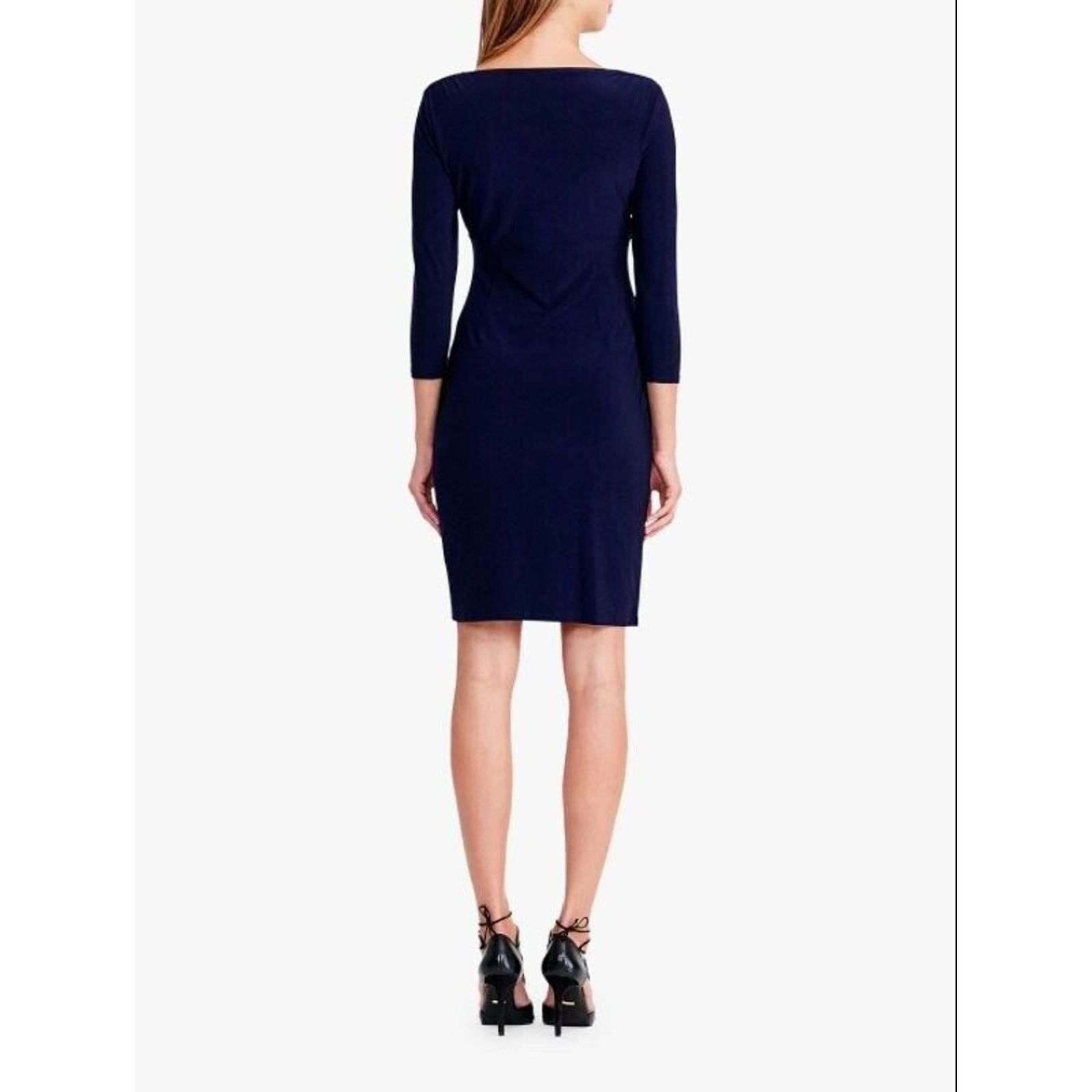 Lauren Ralph Lauren LRL Ralph Lauren Elsie Ruched Jersey Dress Womens 6 Size M / US 6-8 / IT 42-44 - 9 Thumbnail