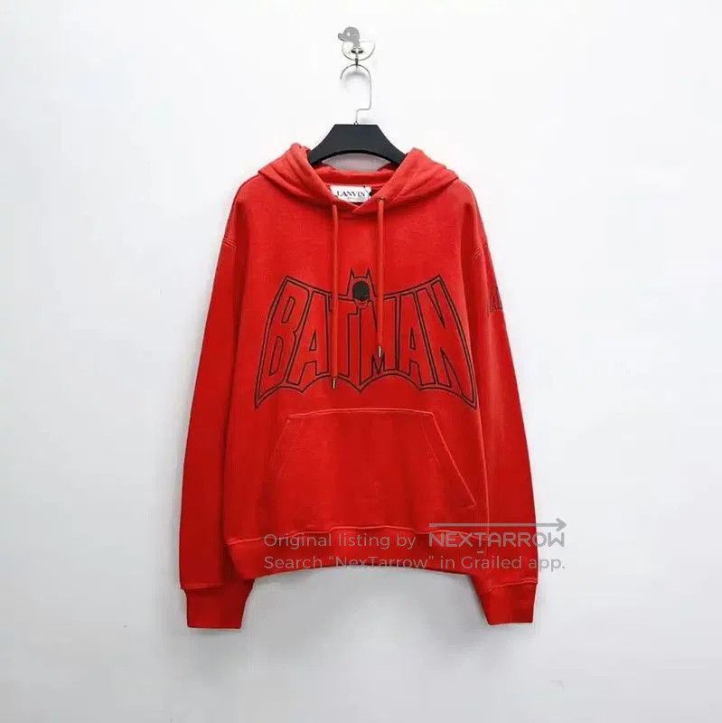 Lanvin Lanvin Red Cotton Logo Hoodie for Men . Size US M / EU 48-50 / 2 - 1 Thumbnail