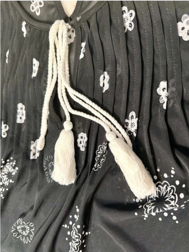 Other Ember Black & White Paisley Sleeveless Sheer Top – Size S Size S / US 4 / IT 40 - 7 Thumbnail