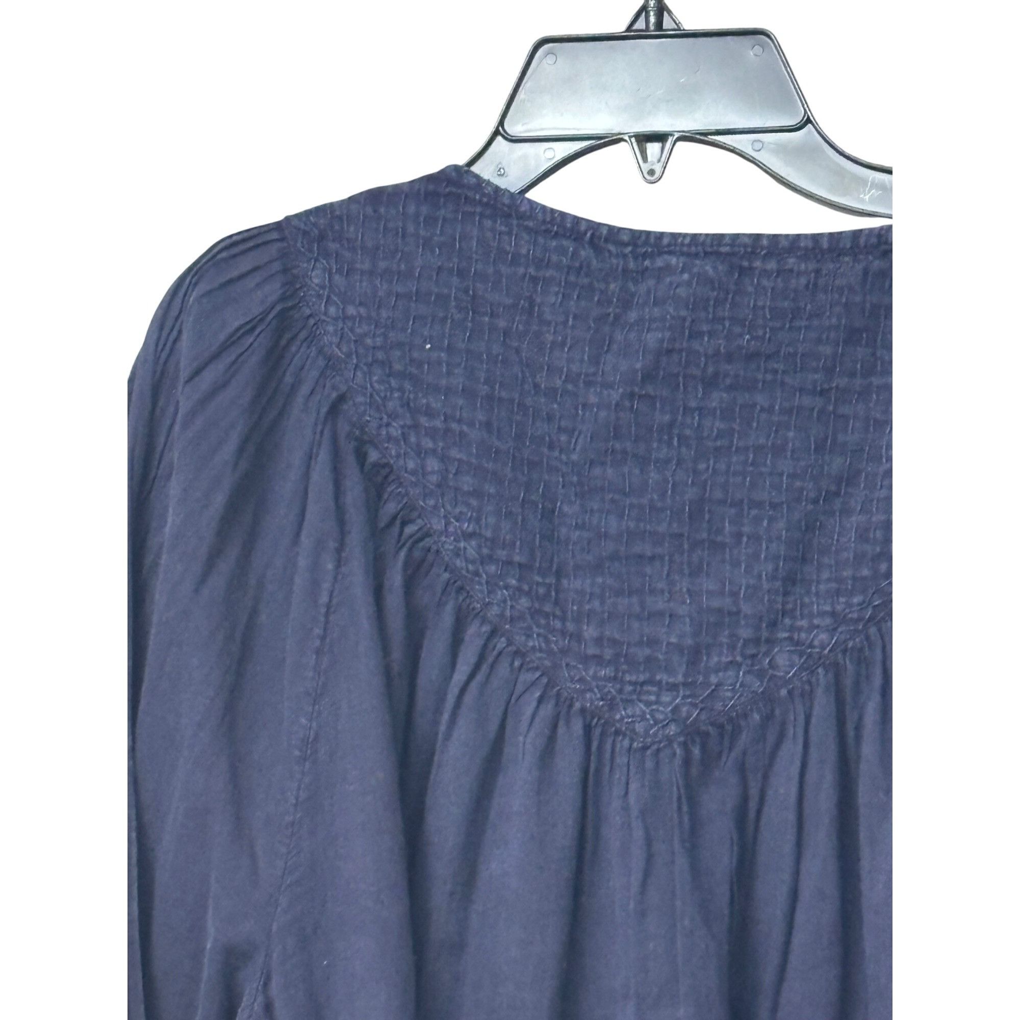 Free People Free People Cool Meadow Woven Cotton Top, Navy, Sz. S Size S / US 4 / IT 40 - 10 Thumbnail