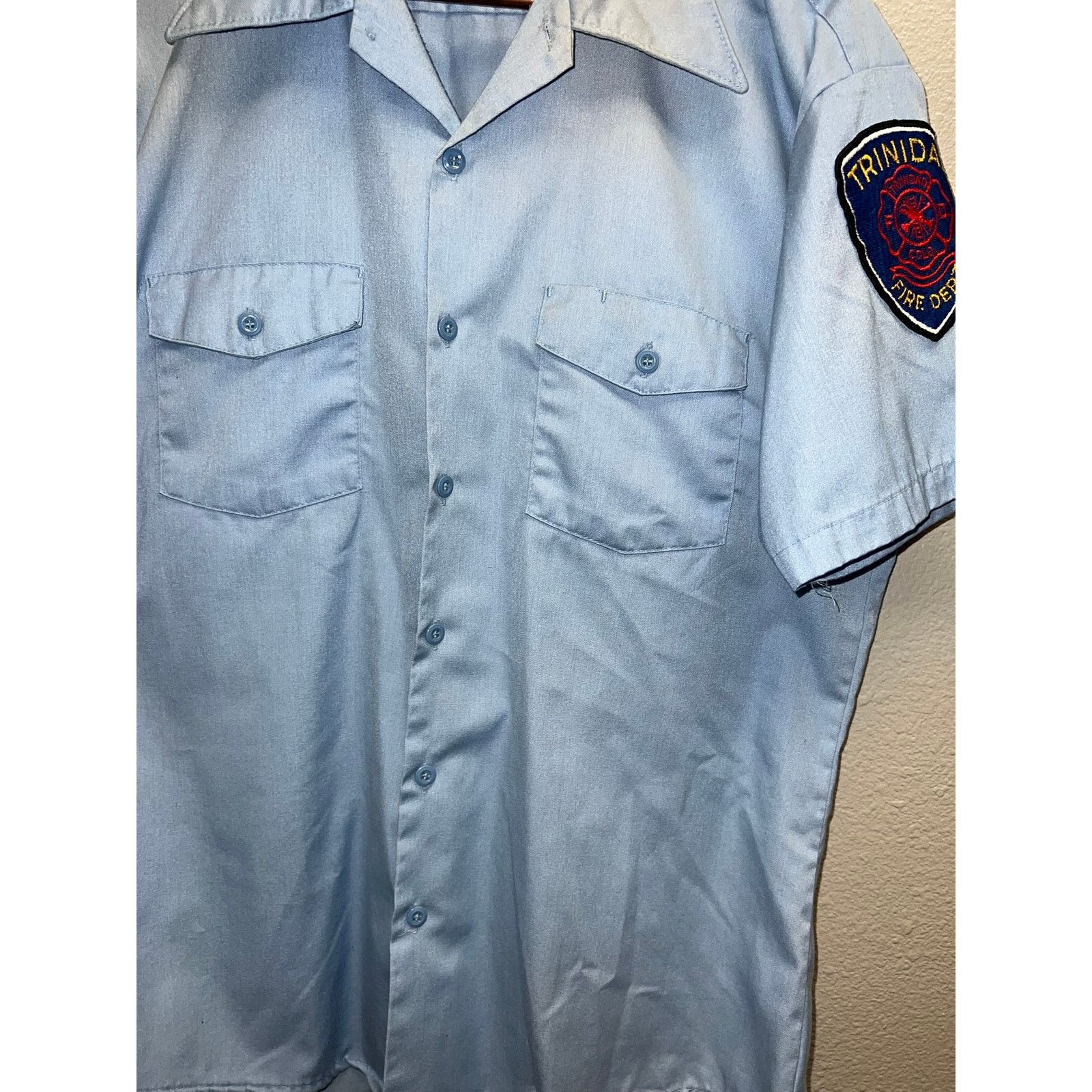 Vintage Vintage Montgomery Ward Fire Department Shirt Trinidad 60s Size US XL / EU 56 / 4 - 4 Thumbnail