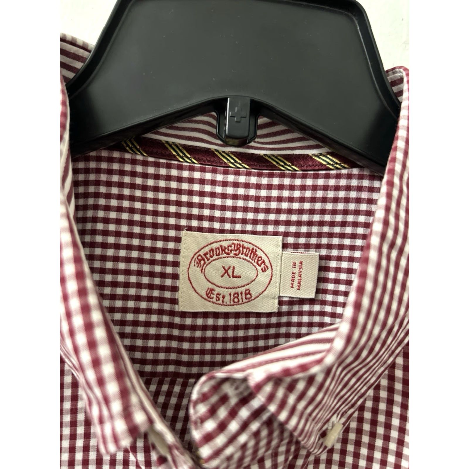 Brooks Brothers Brooks Brothers Shirt Mens XL Red White Plaid Gingham Button Down Long Sleeve Size US XL / EU 56 / 4 - 6 Thumbnail