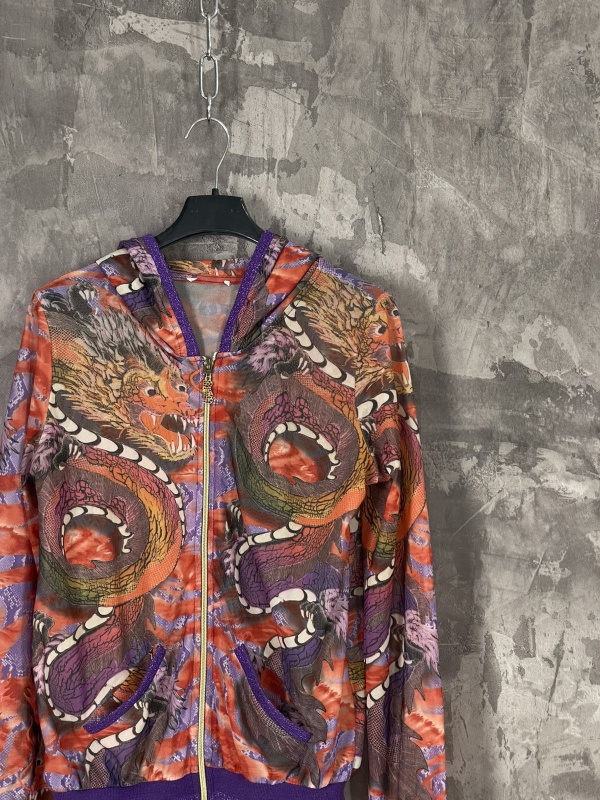 Japanese Brand Y2K Japanese Dragon Logo Zip Up Hoodie Y2K Size M / US 6-8 / IT 42-44 - 4 Thumbnail
