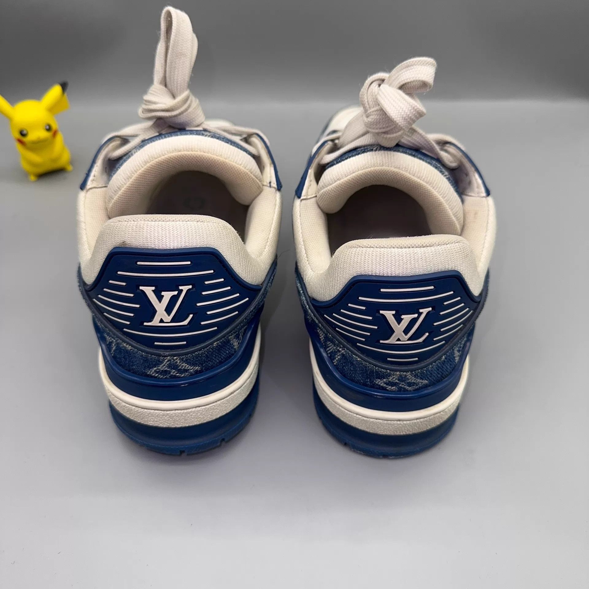 Louis Vuitton LOUIS VUITTON Trainer Denim Blue & White Size 40 Size US 7 / EU 40 - 3 Thumbnail