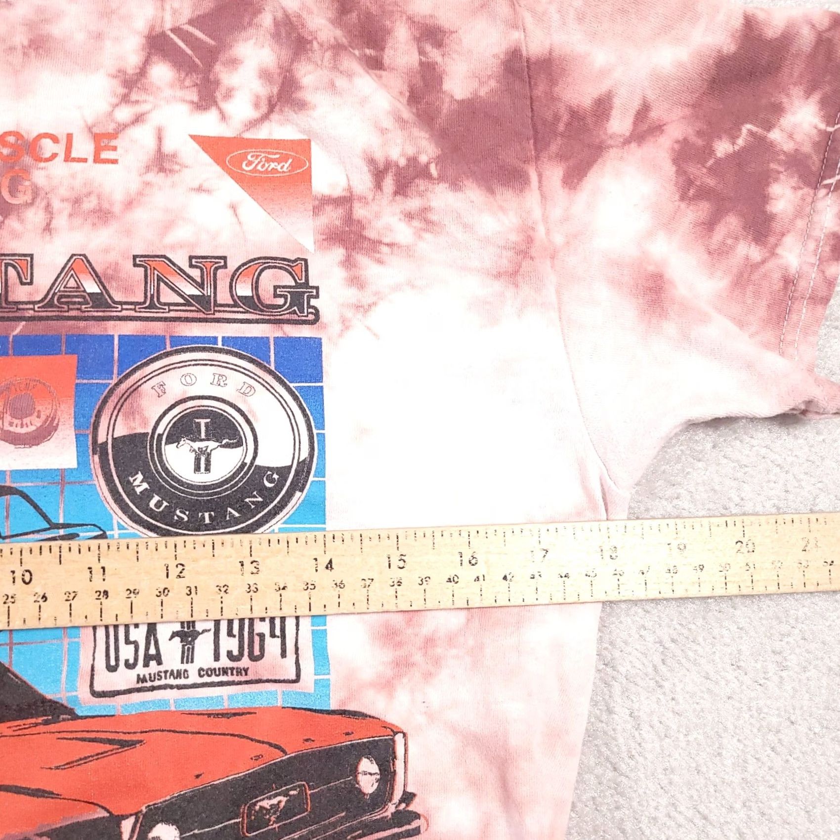Ford Ford Mustang American Muscle 1964 Shirt Size Medium Red White Tie-Dye Car T Size US M / EU 48-50 / 2 - 4 Thumbnail